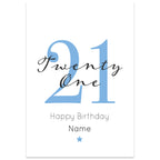 21st Milestone Birthday Card