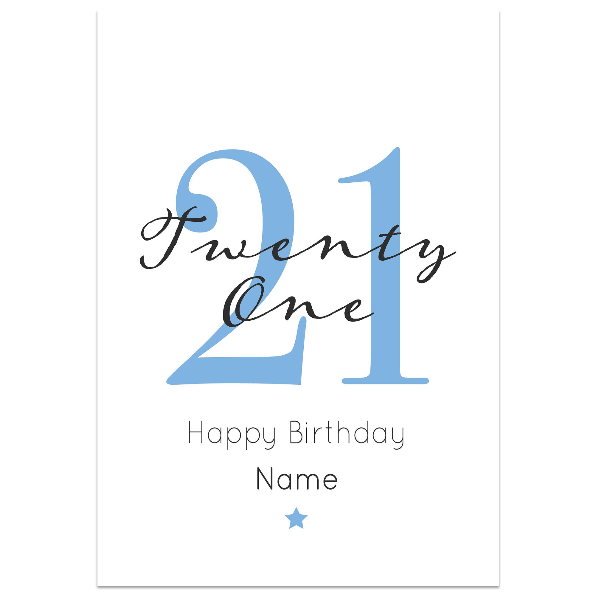 21st Milestone Birthday Card