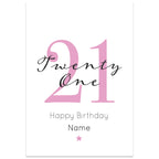21st Milestone Birthday Card