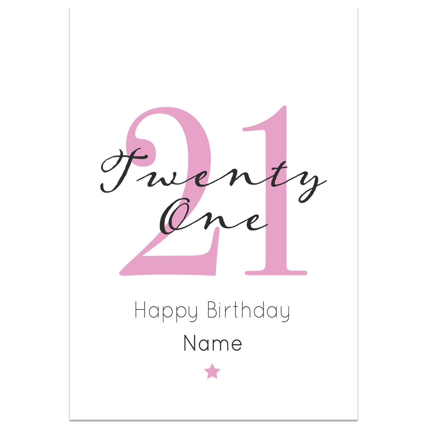 21st Milestone Birthday Card