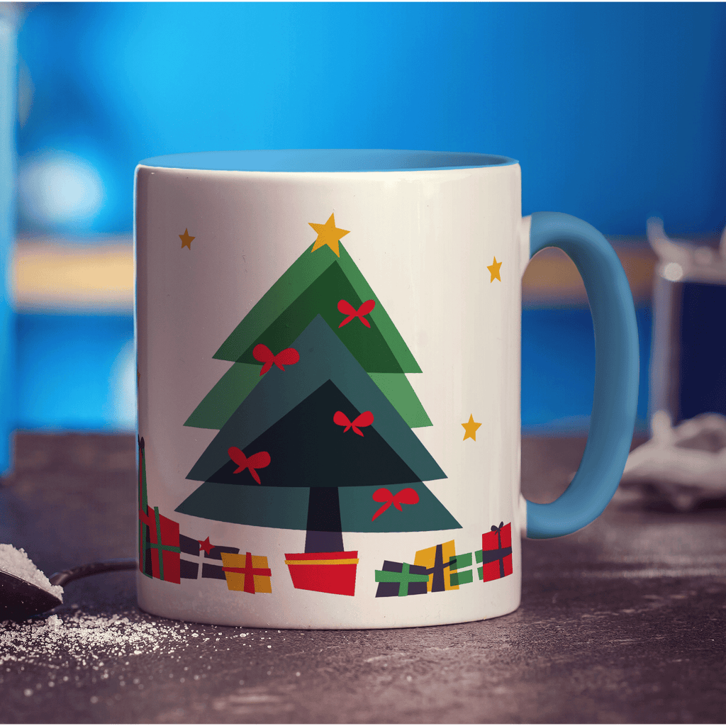 All I Want' Christmas Name Mug - Standard 330ml (11oz) / Blue
