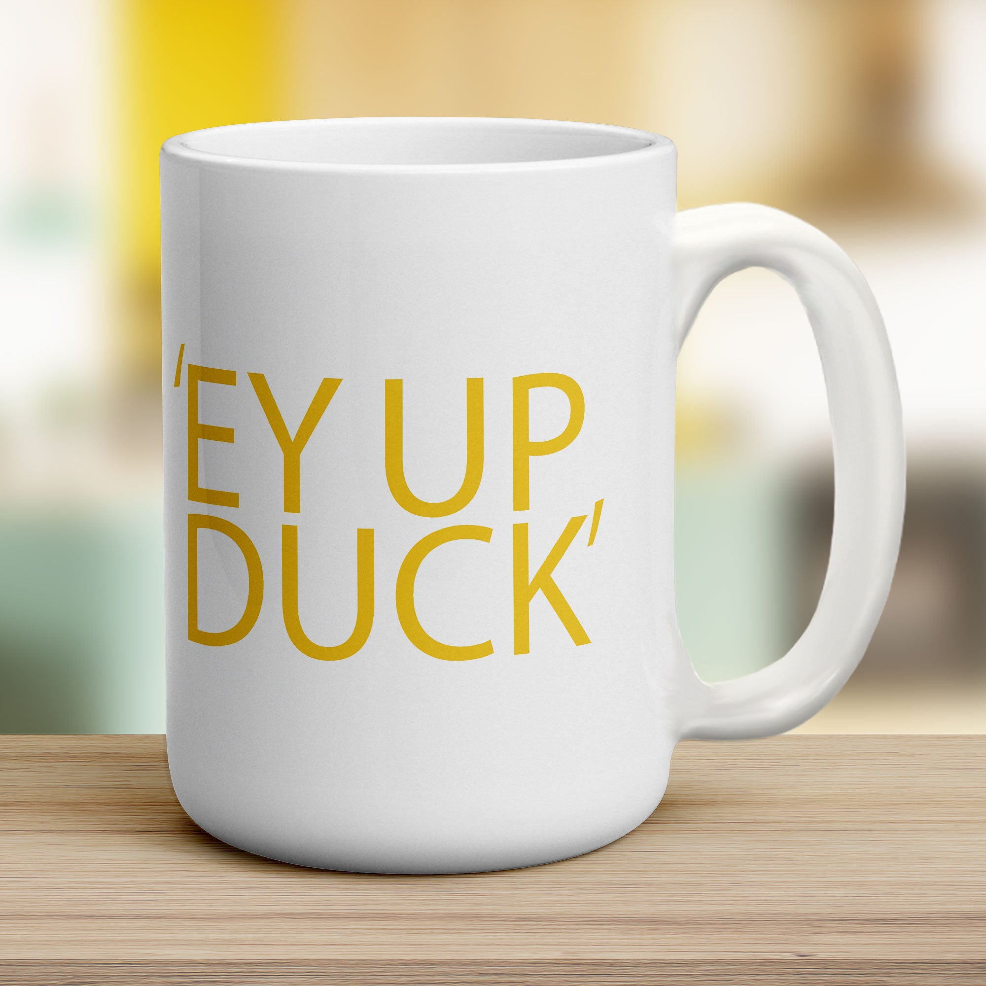 Personalised Mug - 'Ey Up Duck' - Jumbo 440ml (15oz) / White