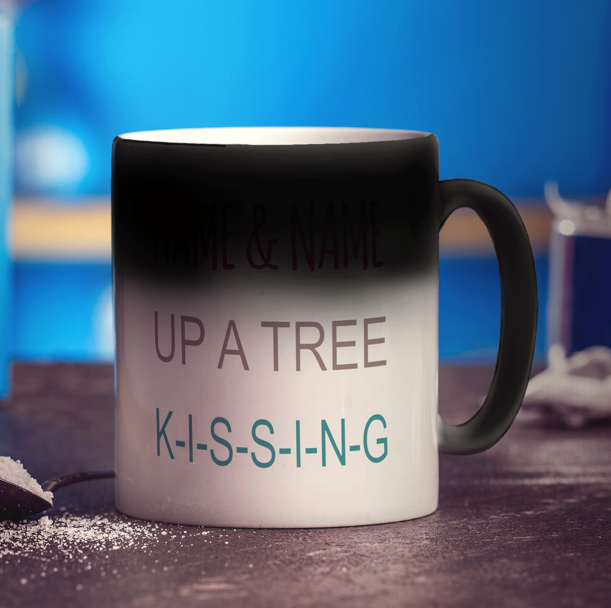 Kissing Birds Name Mug