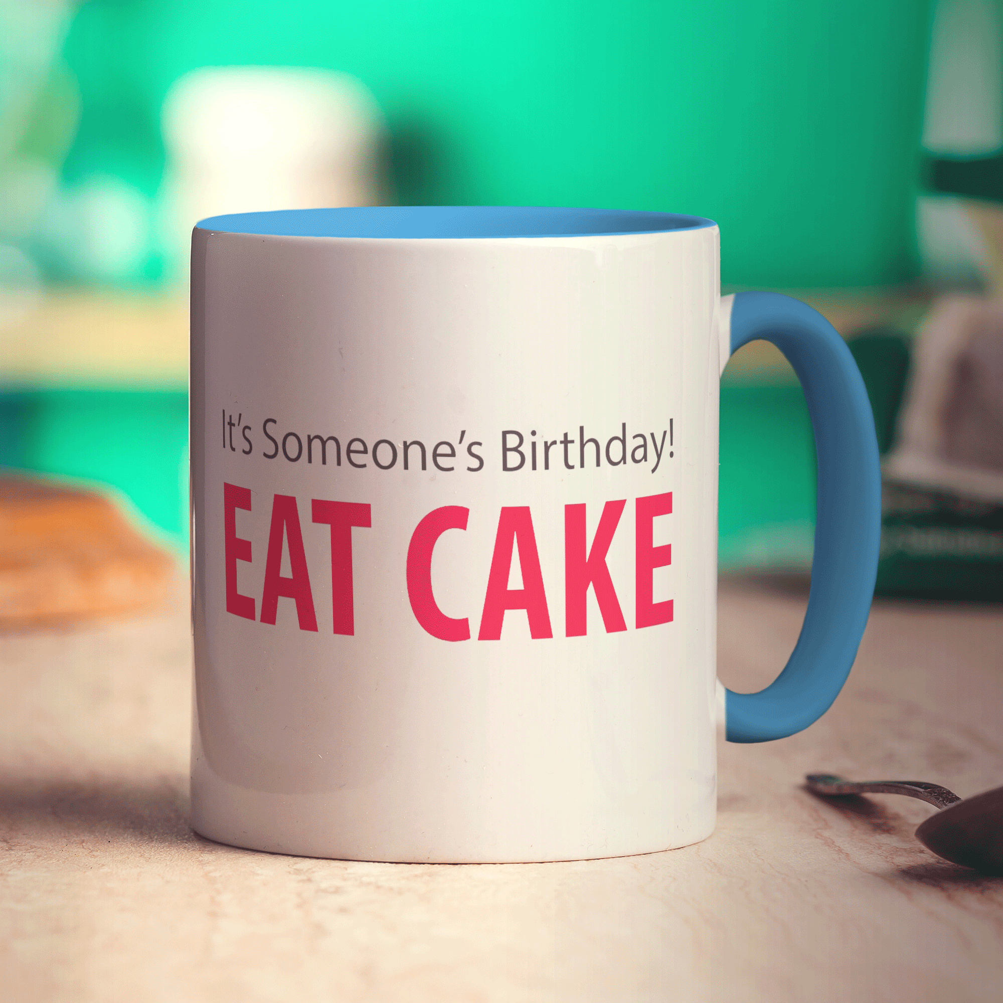 Eat Cake Message Mug