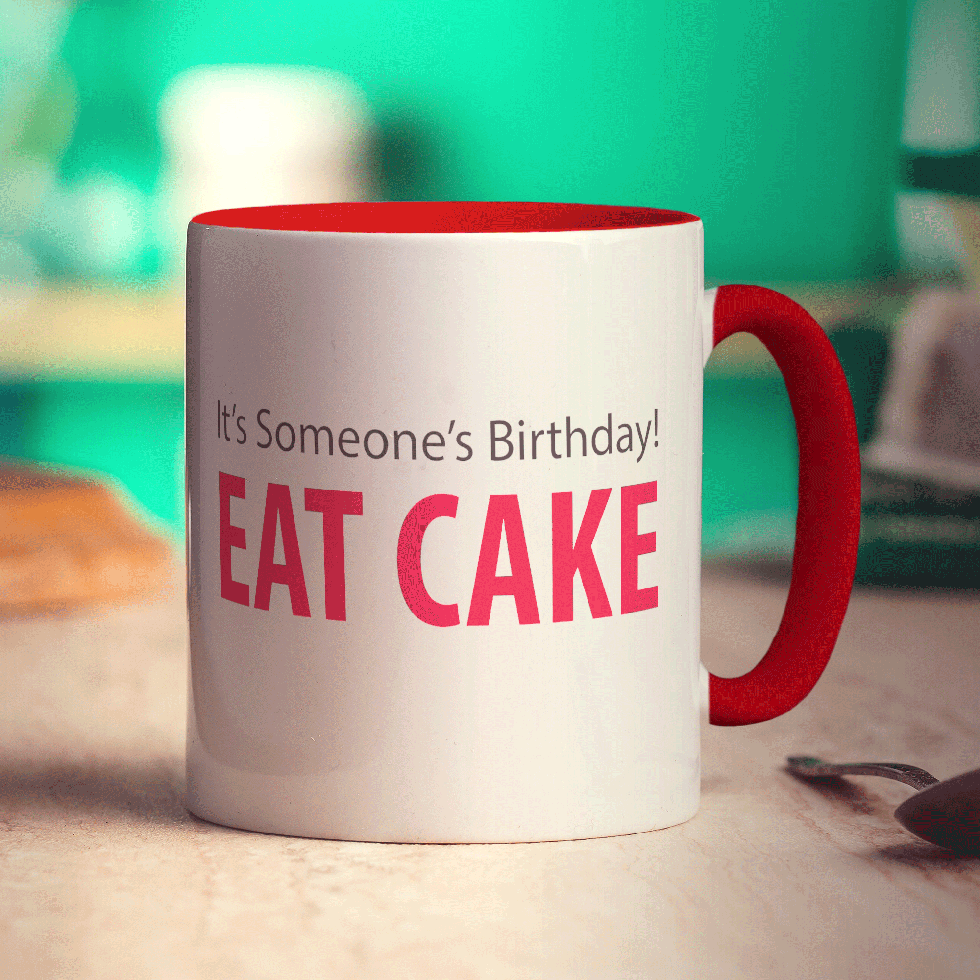 Eat Cake Message Mug