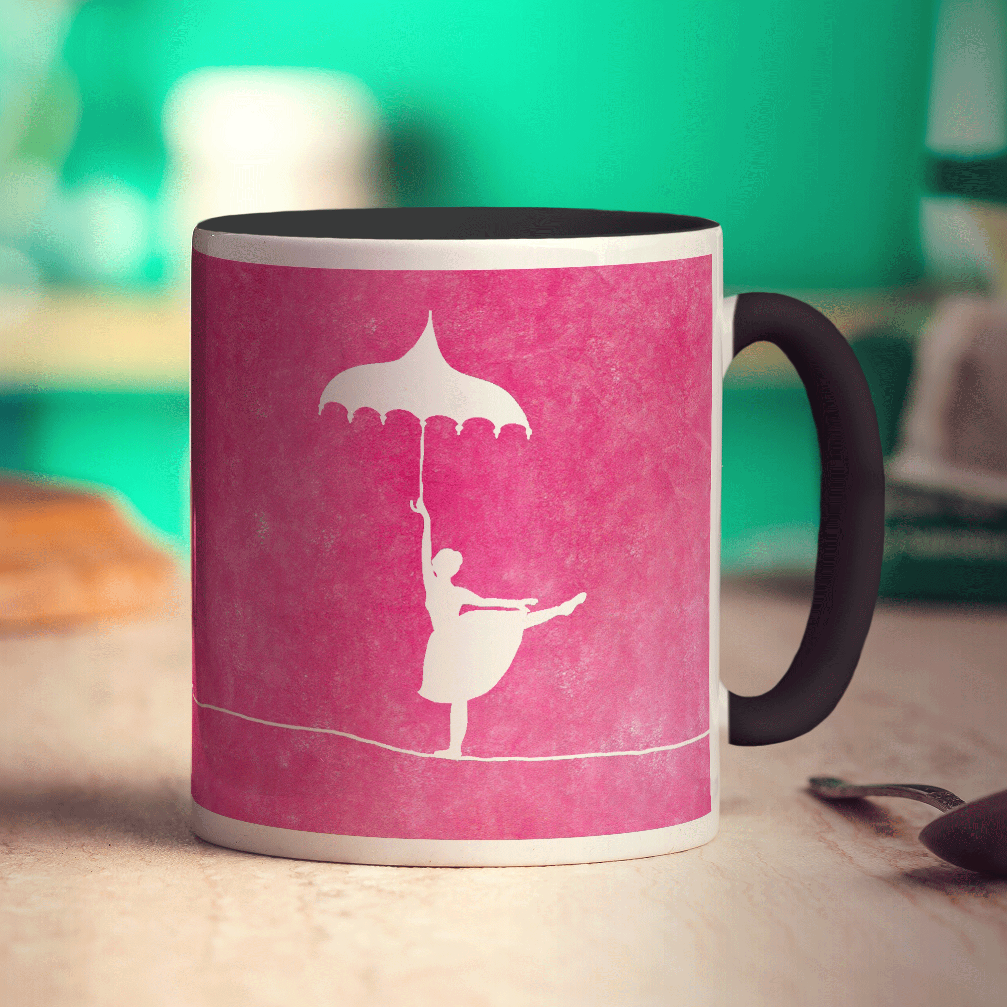 Ballerina Mug by Anna Lambert - Standard 330ml (11oz) / Black