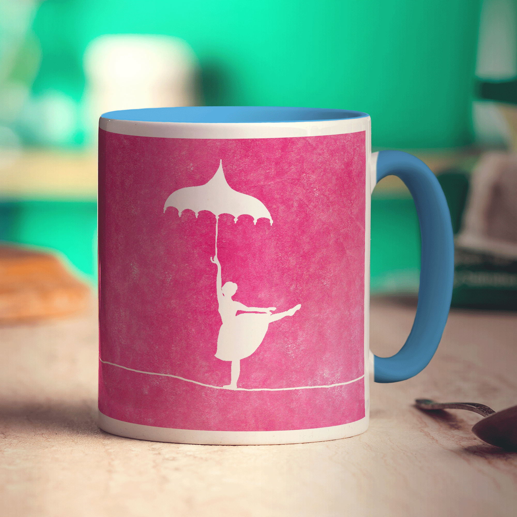 Ballerina Mug by Anna Lambert - Standard 330ml (11oz) / Blue