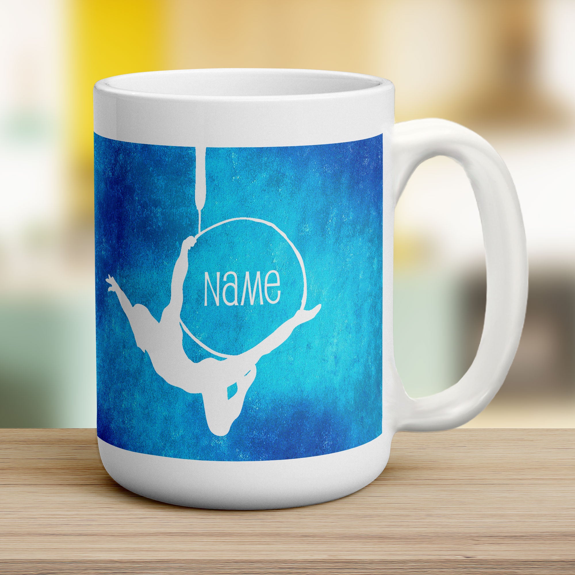 Hoop Acrobat Mug by Anna Lambert - Jumbo 440ml (15oz) / White