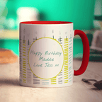 Birthday Candles Mug by Charlotte Street - Standard 330ml (11oz) / Red