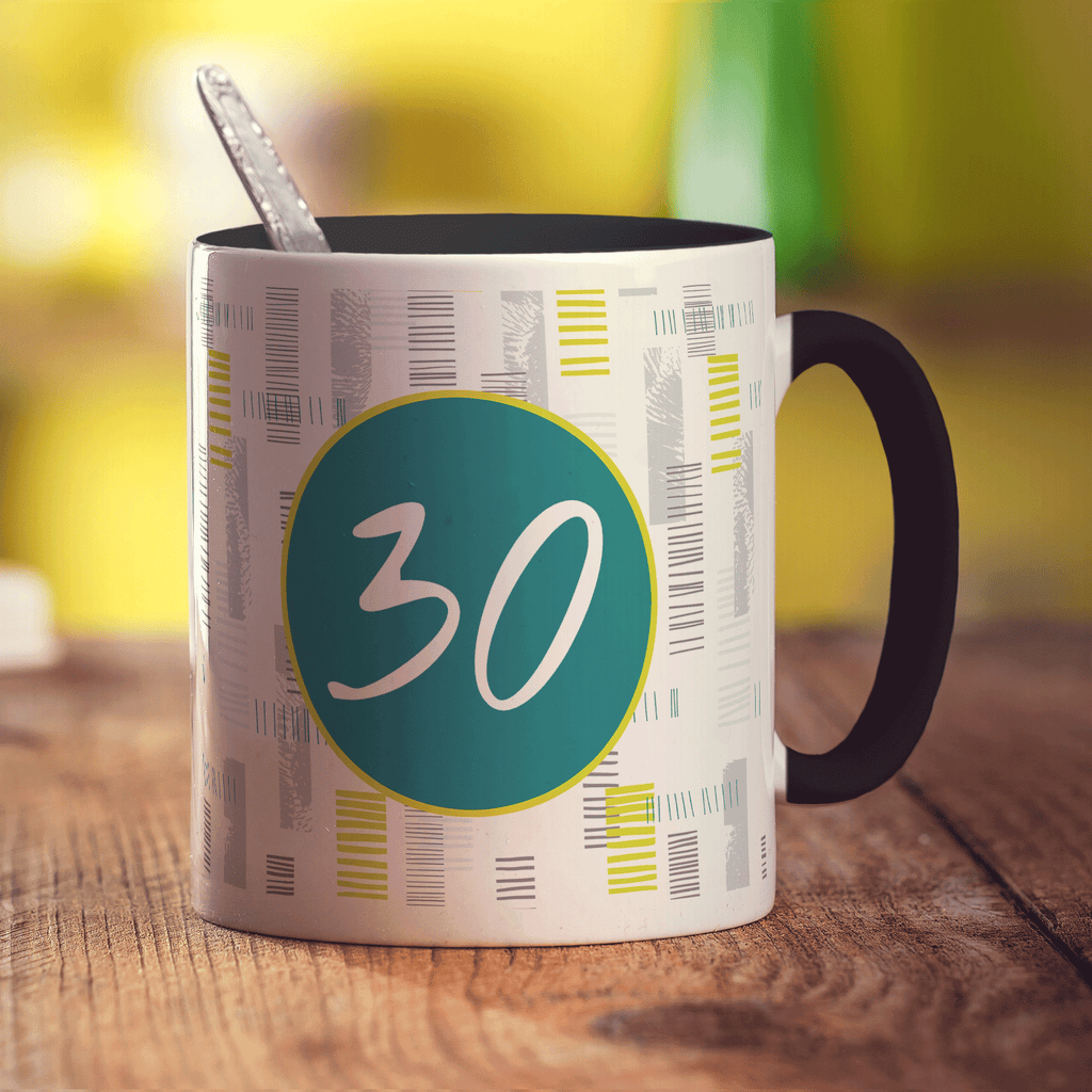 Birthday Message Mug by Charlotte Street - Standard 330ml (11oz) / Black