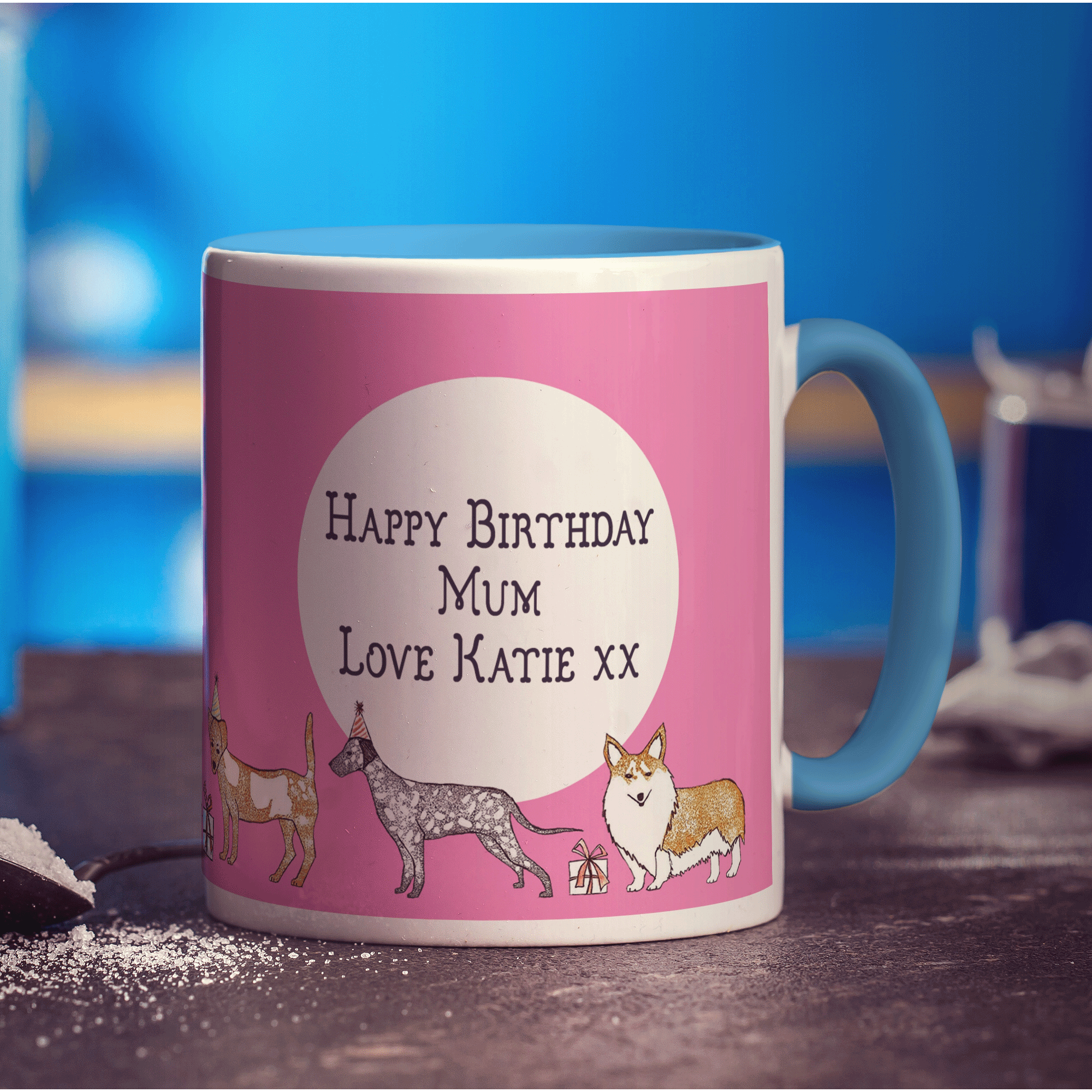 6 Photo and Text Merry Christmas Dad Mug