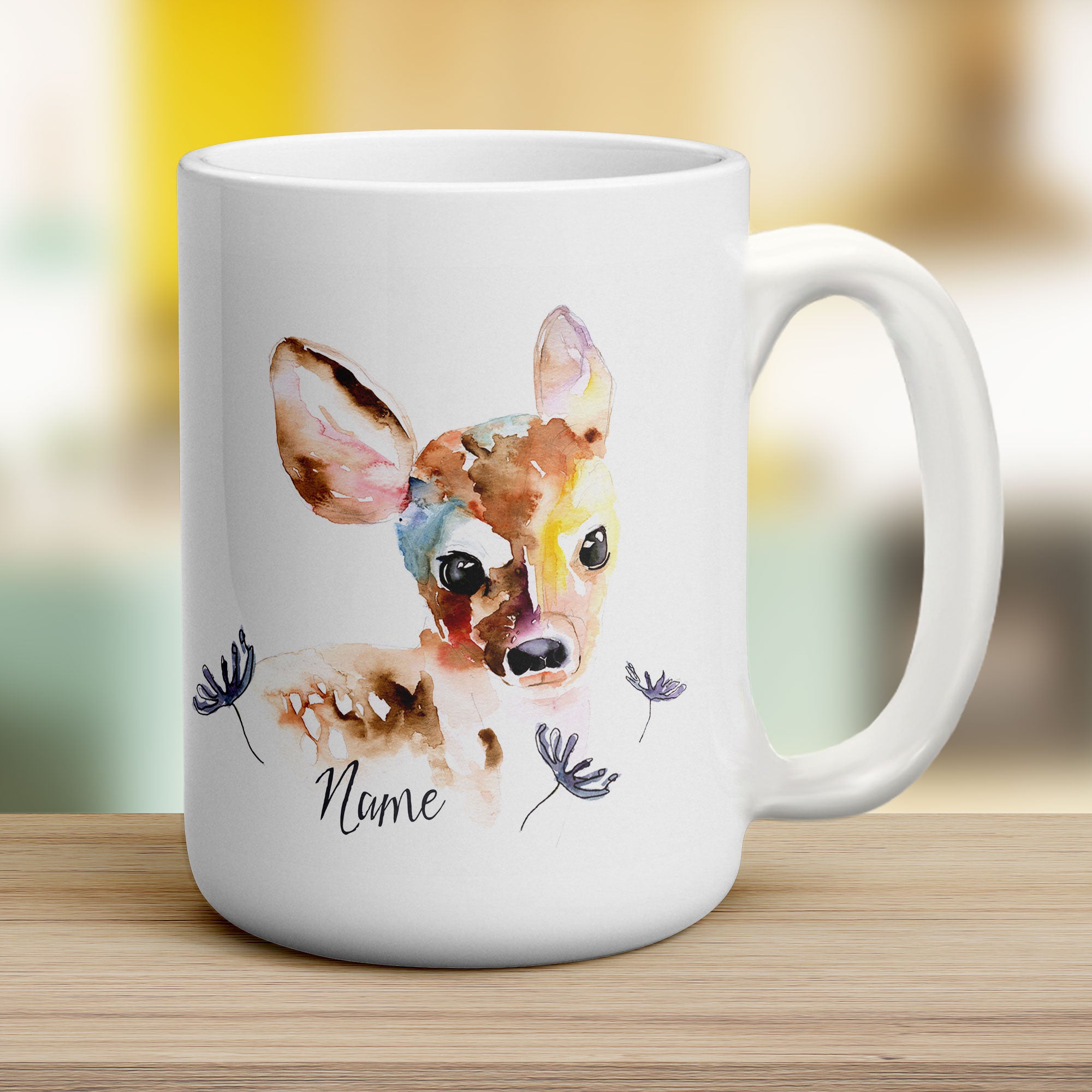 Watercolour Deer Mug by Harriet Perkins