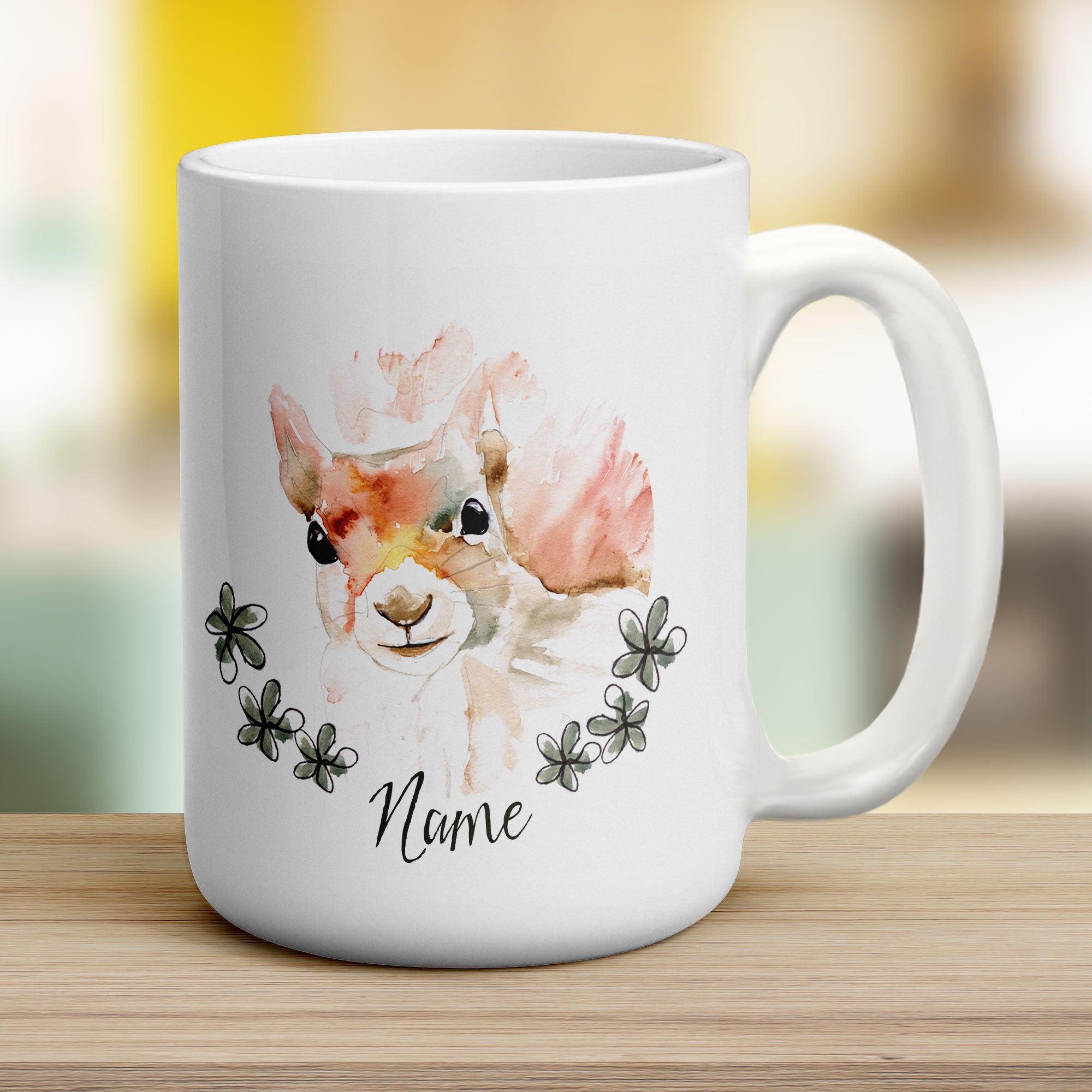 Watercolour Squirrel Mug by Harriet Perkins