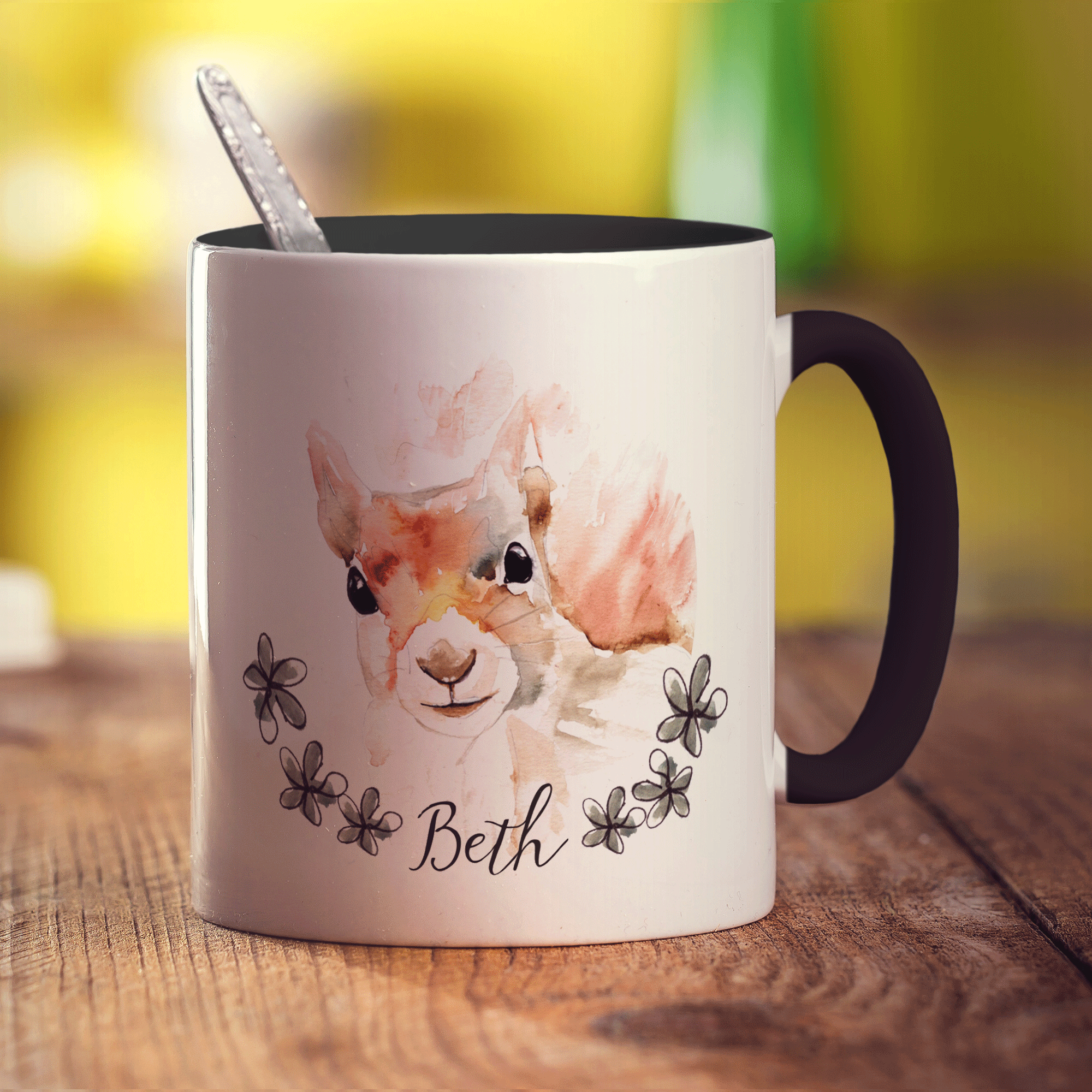 Watercolour Squirrel Mug by Harriet Perkins