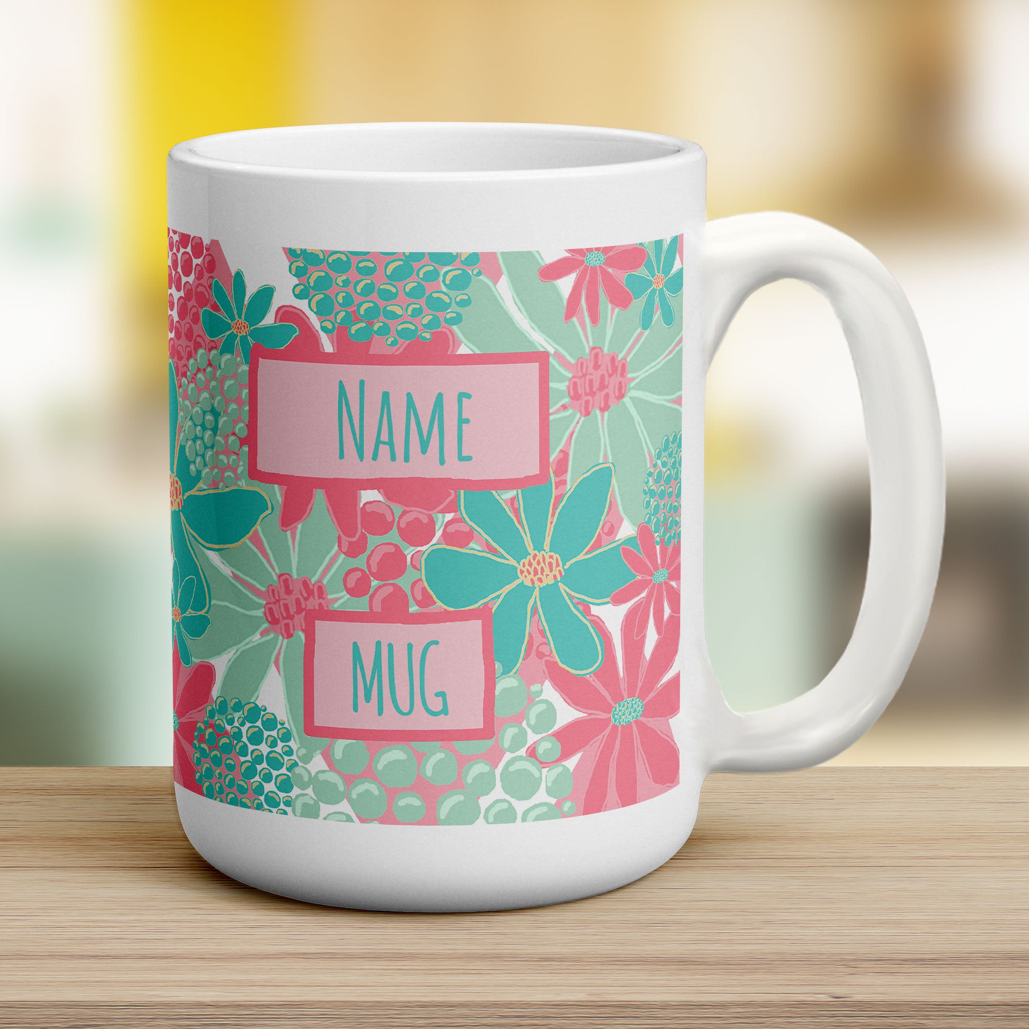 Pretty Floral Name Mug by Sophie Rawlings
