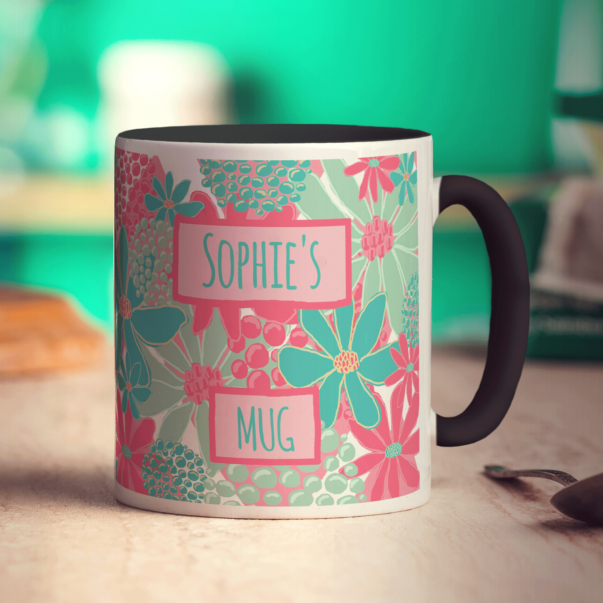 Pretty Floral Name Mug by Sophie Rawlings