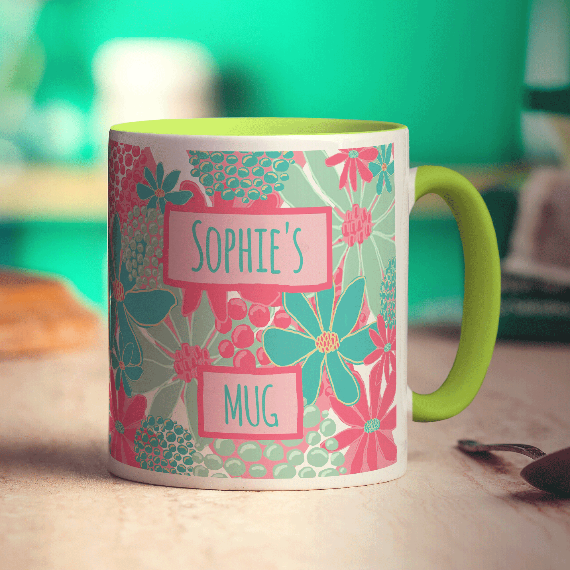 Pretty Floral Name Mug by Sophie Rawlings