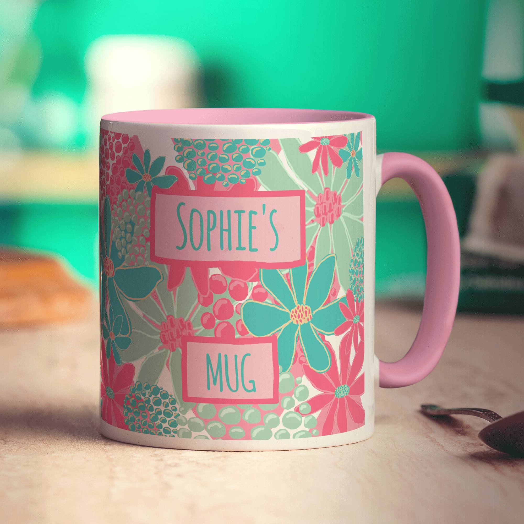 Pretty Floral Name Mug by Sophie Rawlings