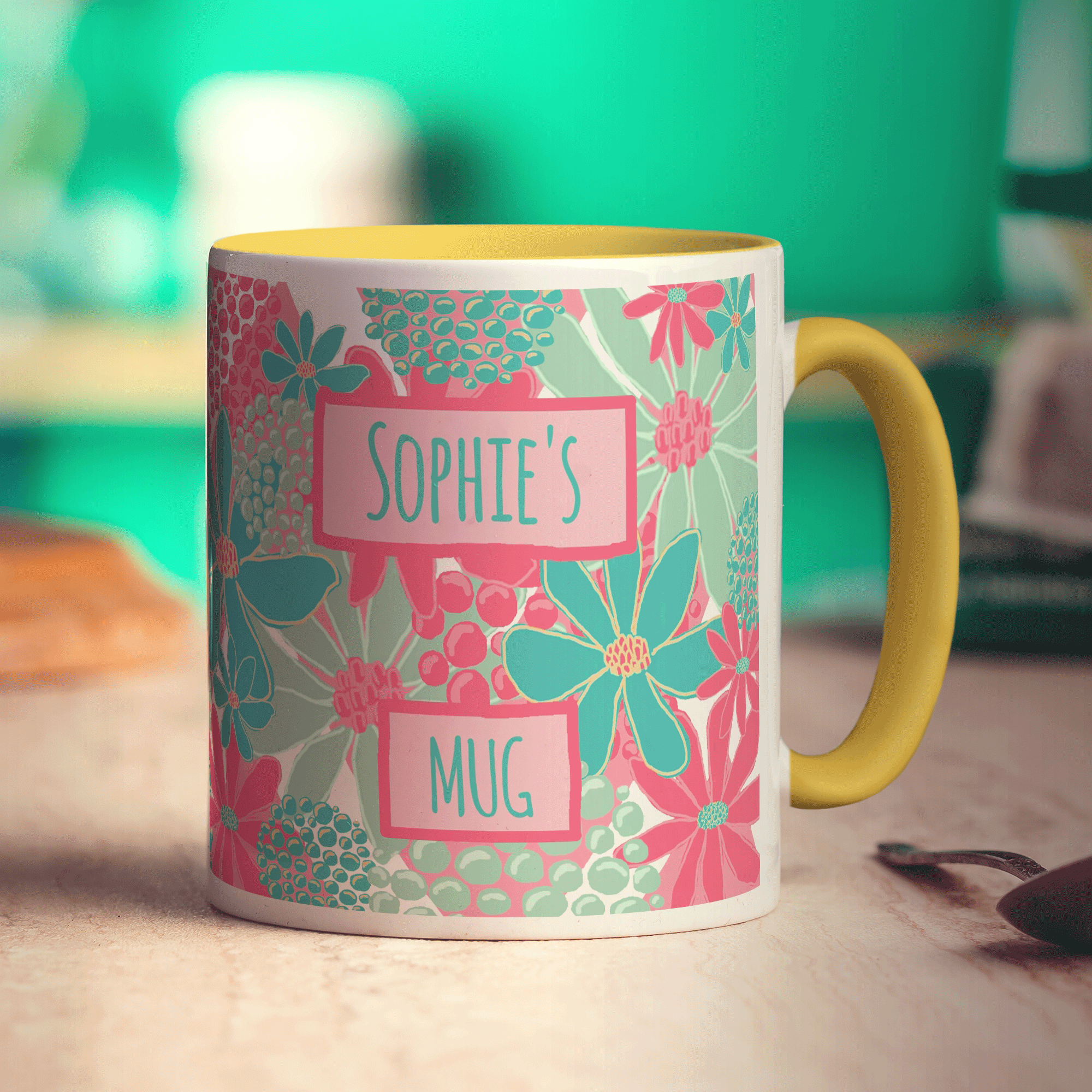 Pretty Floral Name Mug by Sophie Rawlings