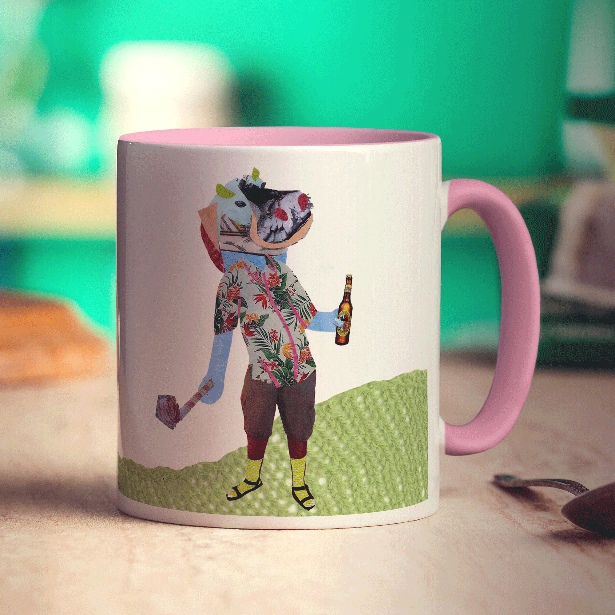 Birthday Hippo Mug by Zoe Spry - Standard 330ml (11oz) / Pink