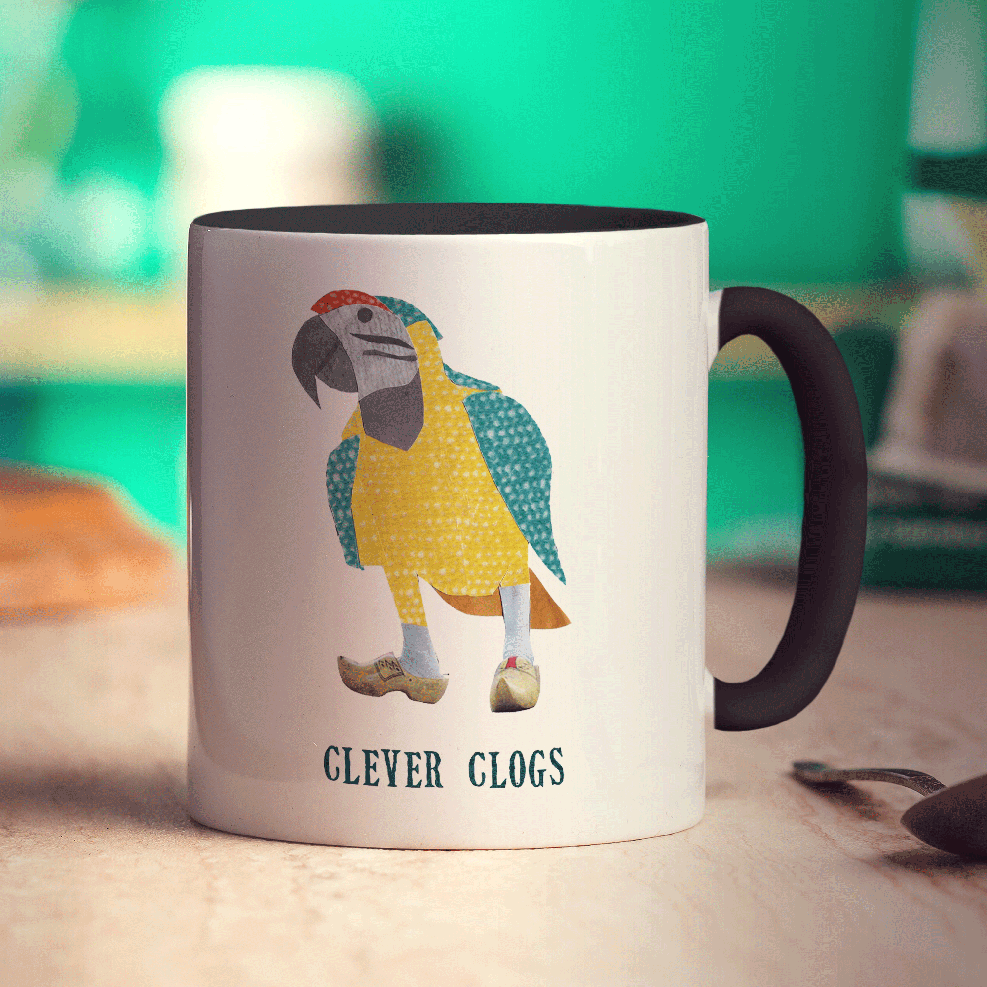 Clever Clogs Mug by Zoe Spry - Standard 330ml (11oz) / Black