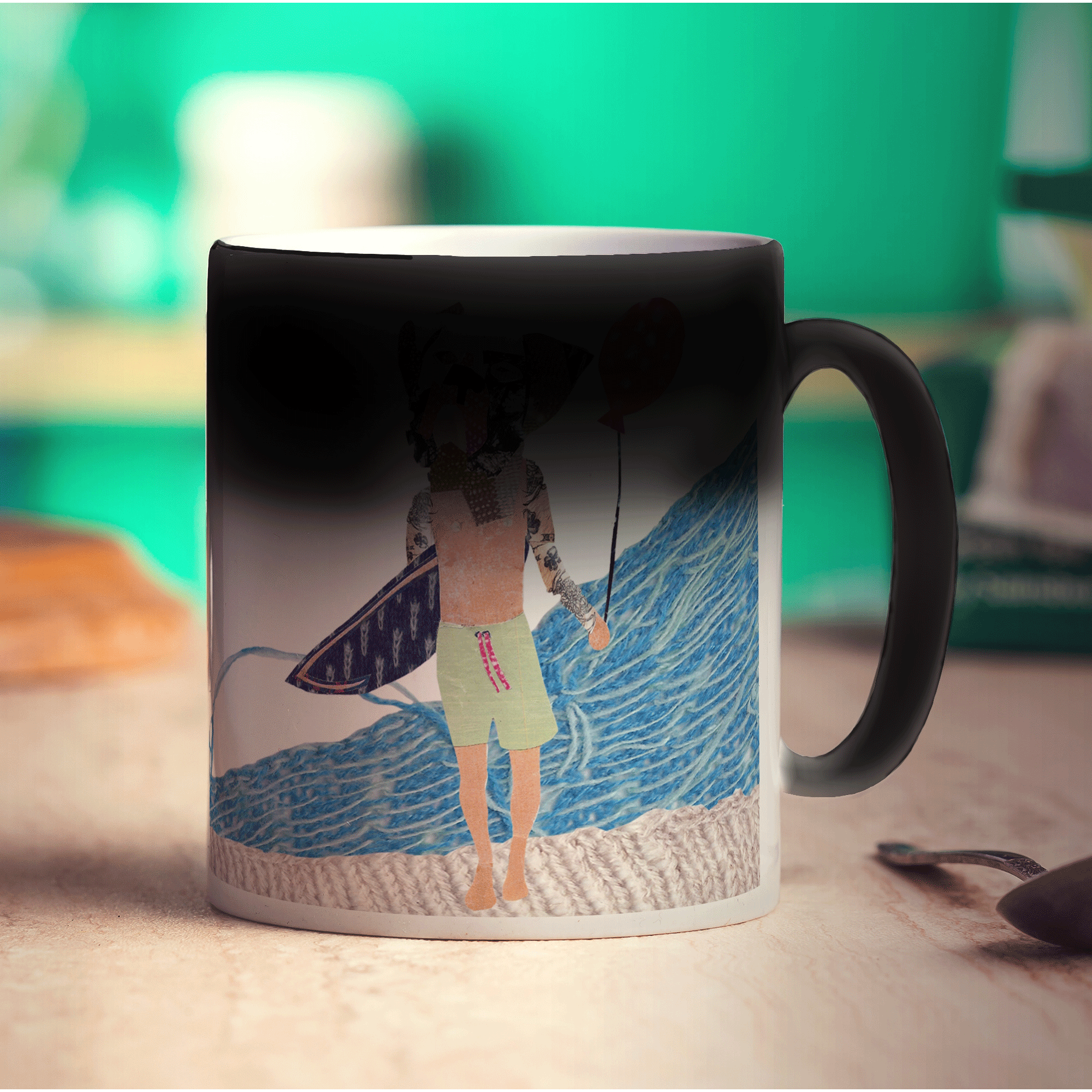 Surfer Dog Mug by Zoe Spry - Standard 330ml (11oz) / Magic Mug