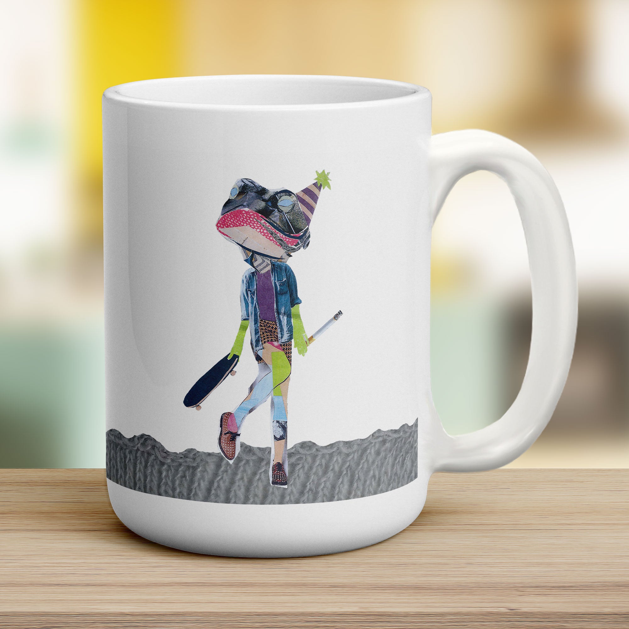 Party Frog Mug by Zoe Spry - Jumbo 440ml (15oz) / White