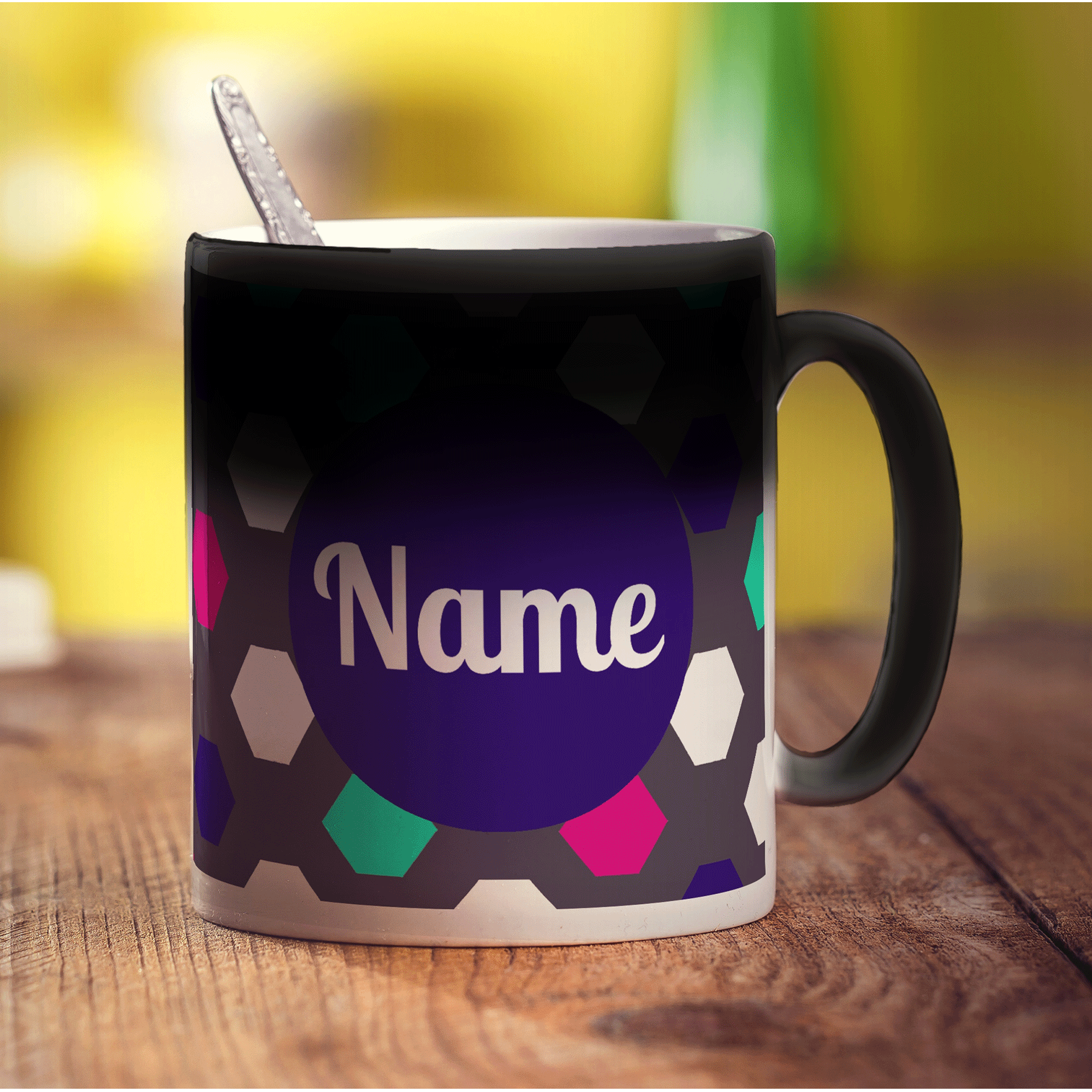Hexagon Name Mug by Jessica Peppin