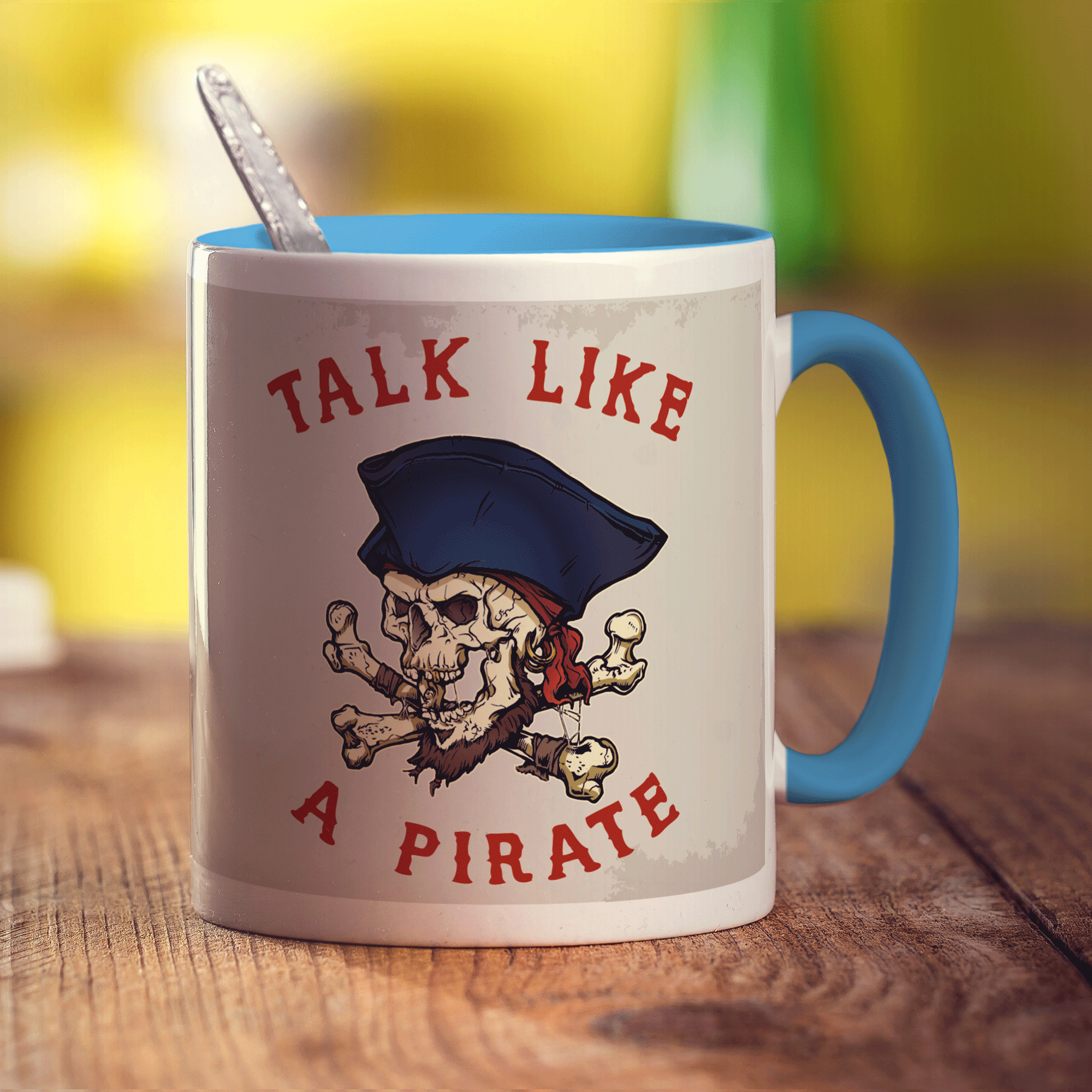 Talk Like a Pirate Mug - Standard 330ml (11oz) / Blue