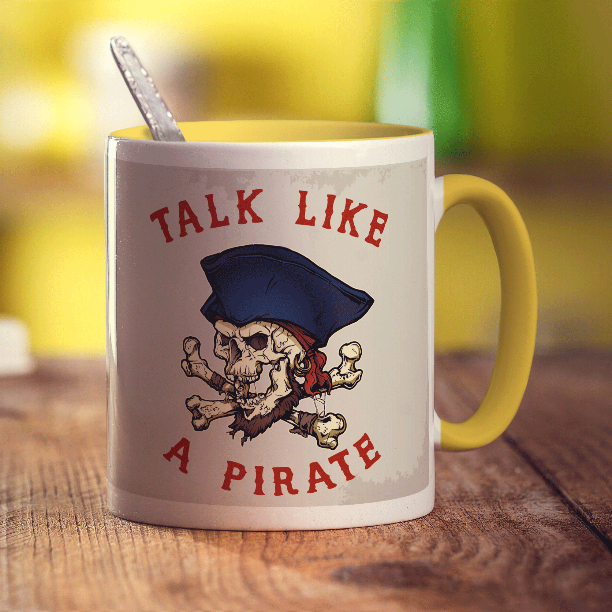 Talk Like a Pirate Mug - Standard 330ml (11oz) / Yellow