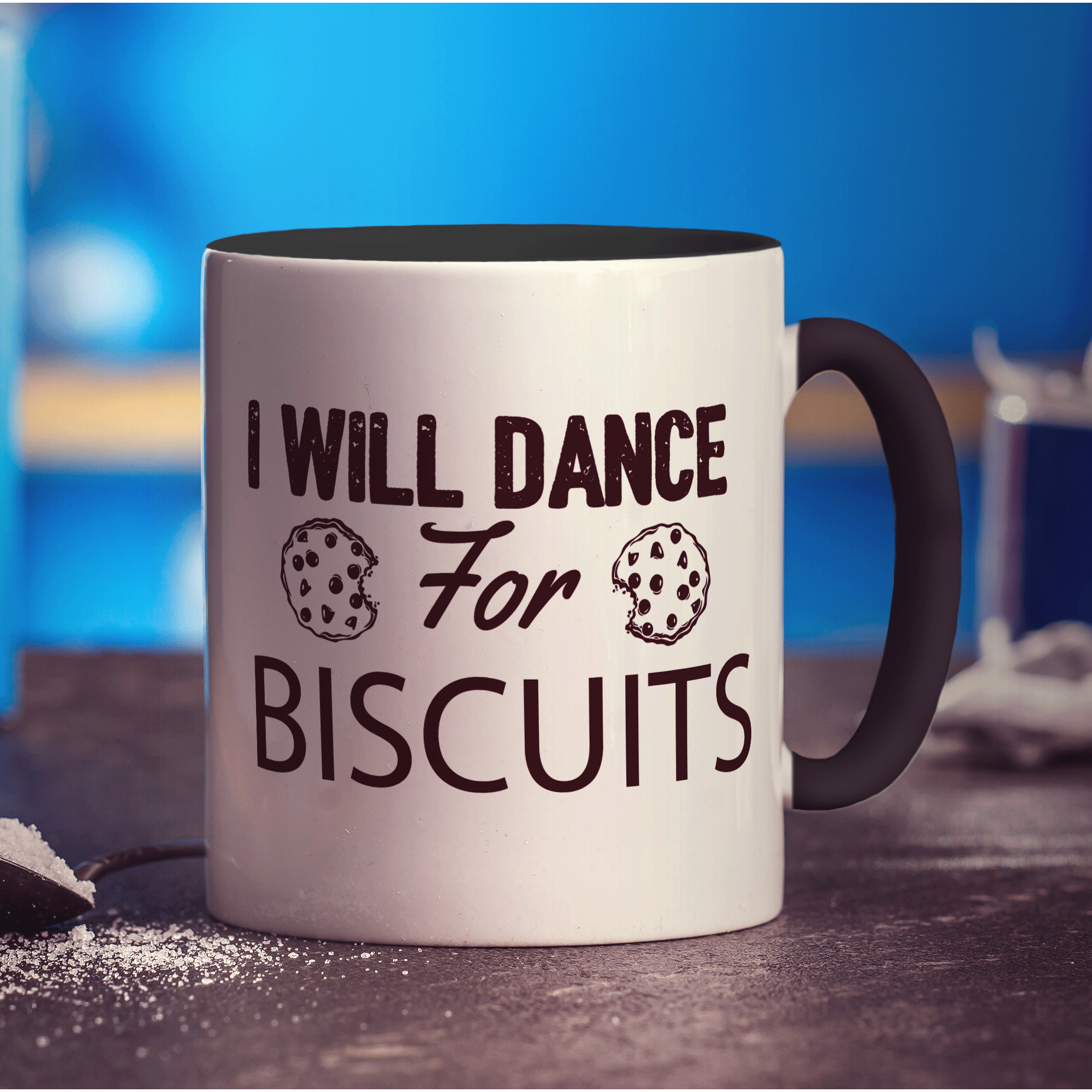 I Will Dance For Biscuits Mug - Standard 330ml (11oz) / Black