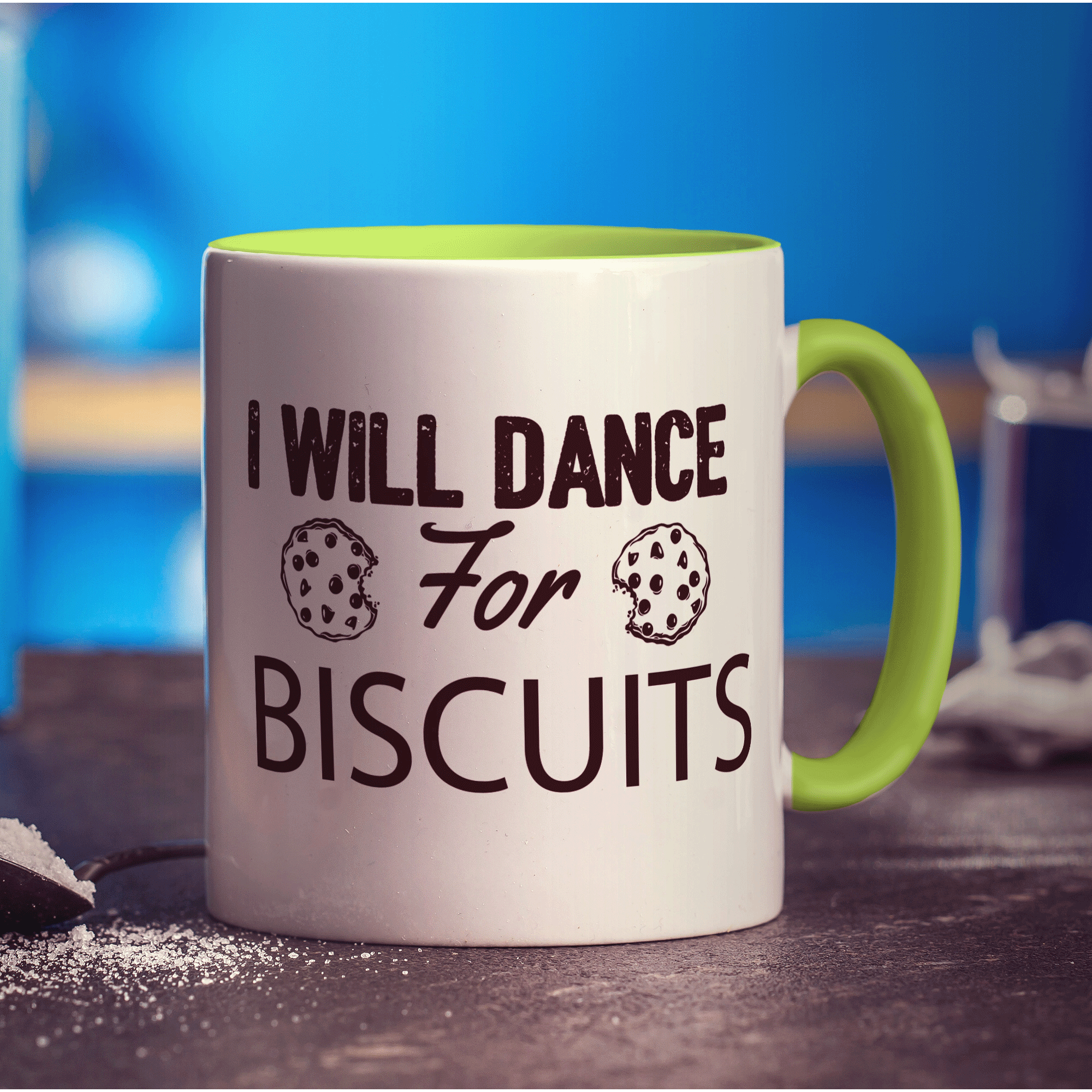 I Will Dance For Biscuits Mug - Standard 330ml (11oz) / Green