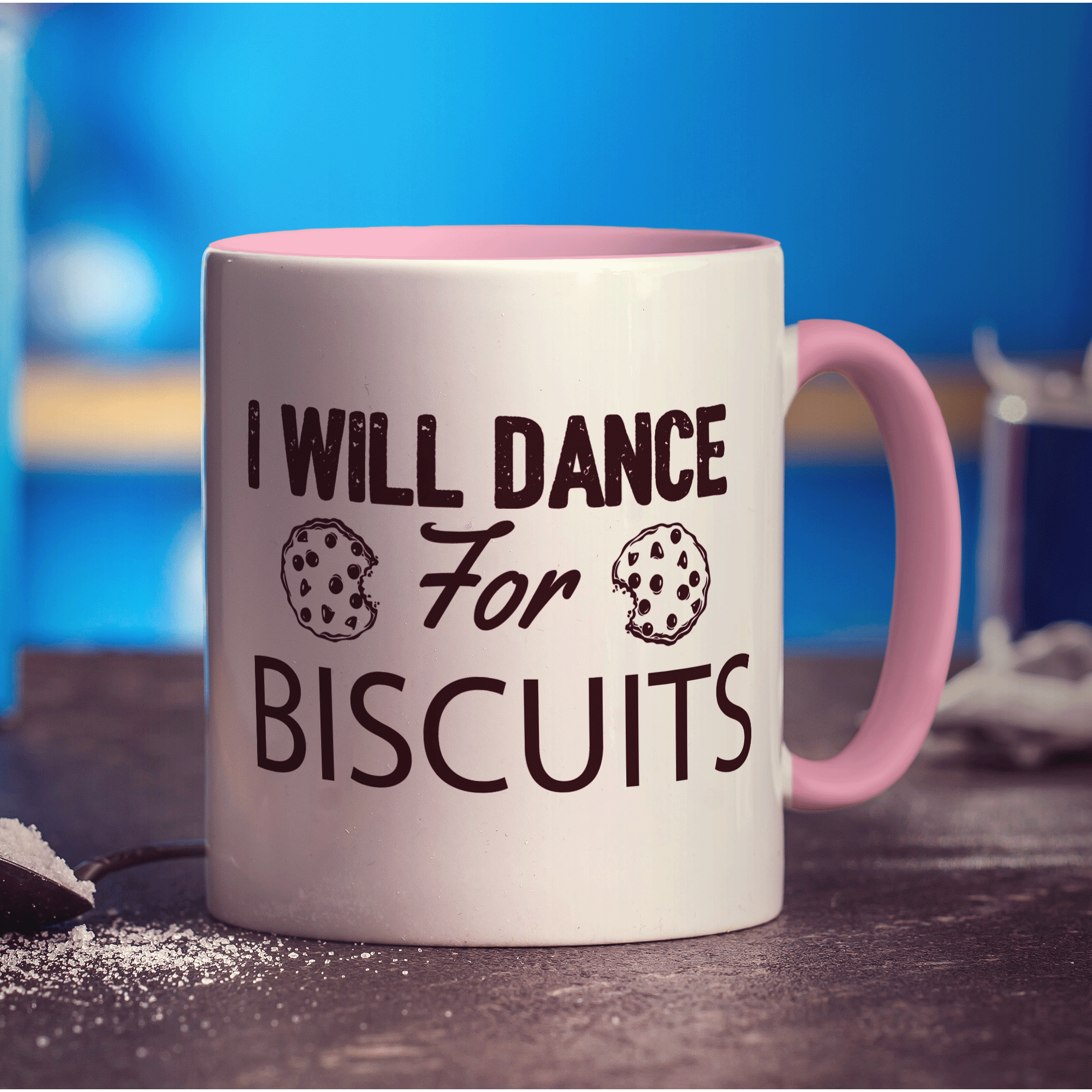 I Will Dance For Biscuits Mug - Standard 330ml (11oz) / Pink