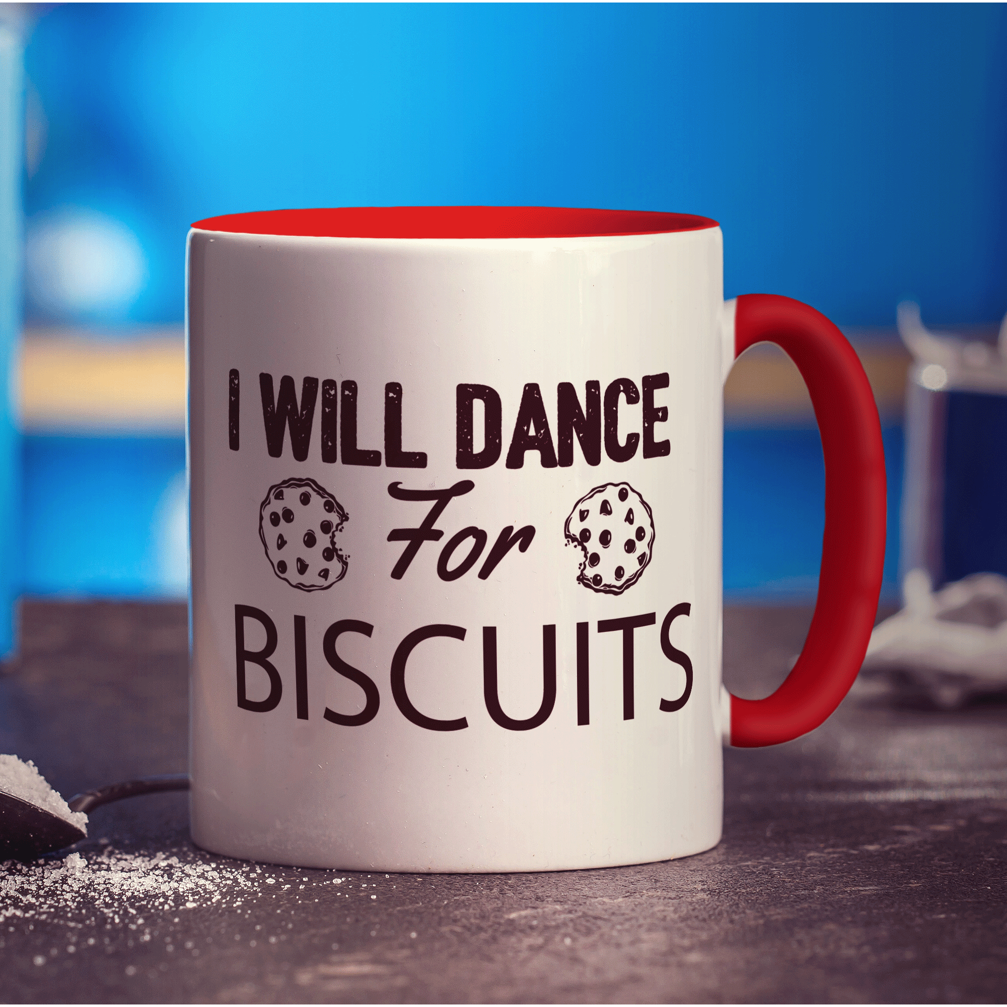 I Will Dance For Biscuits Mug - Standard 330ml (11oz) / Red