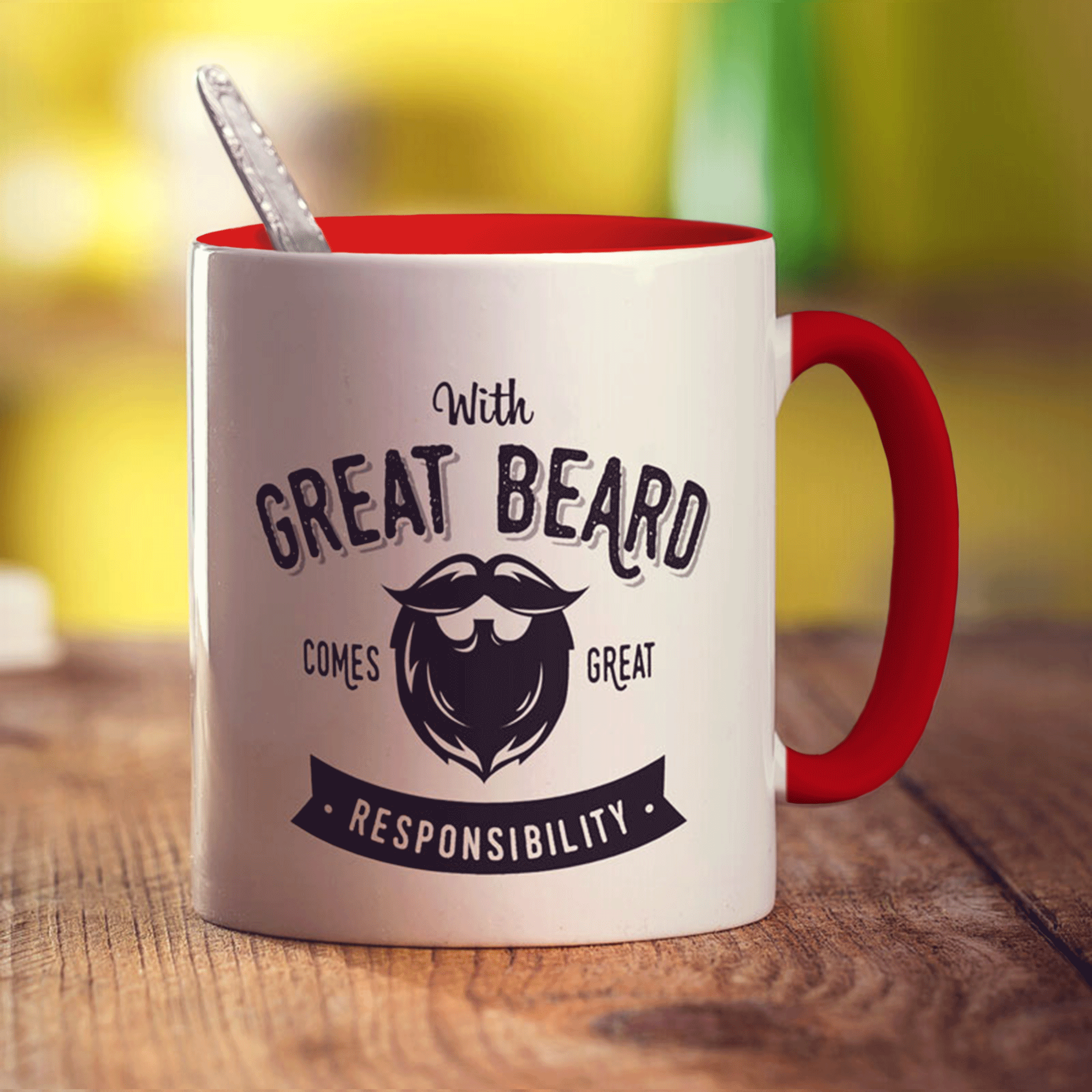 With Great Beard Comes Great Responsibility Mug