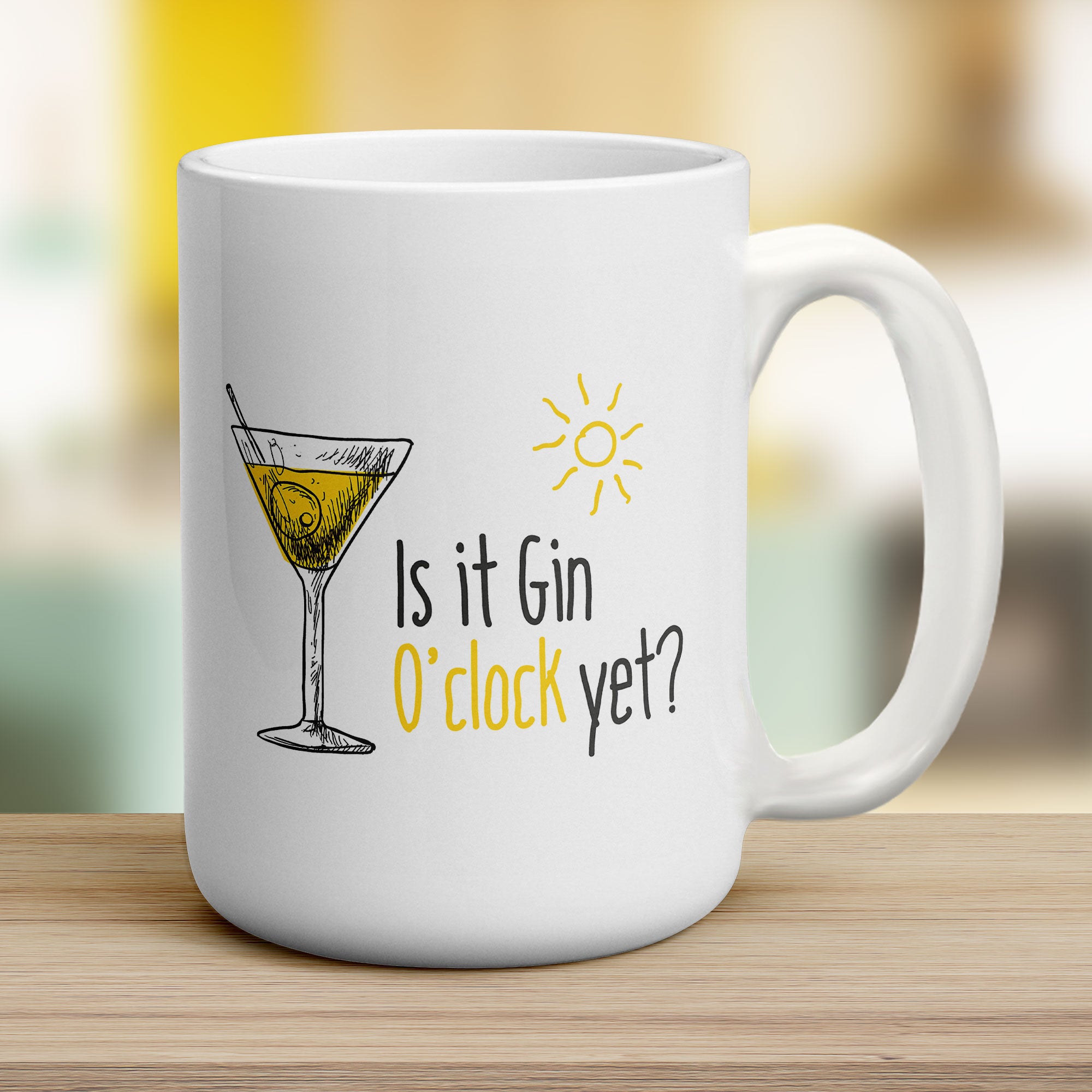 Is It Gin O'Clock Mug - Jumbo 440ml (15oz) / White