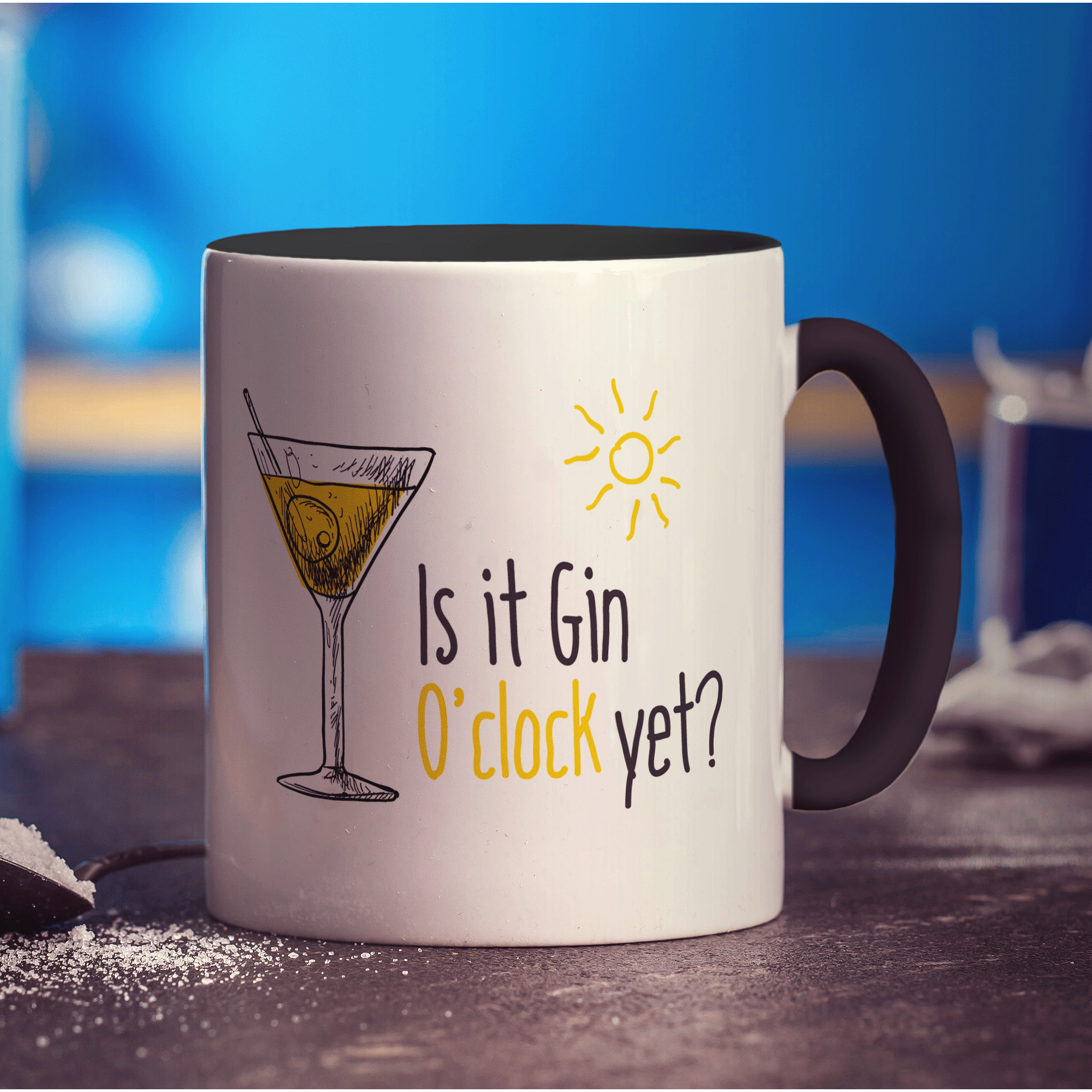 Is It Gin O'Clock Mug - Standard 330ml (11oz) / Black