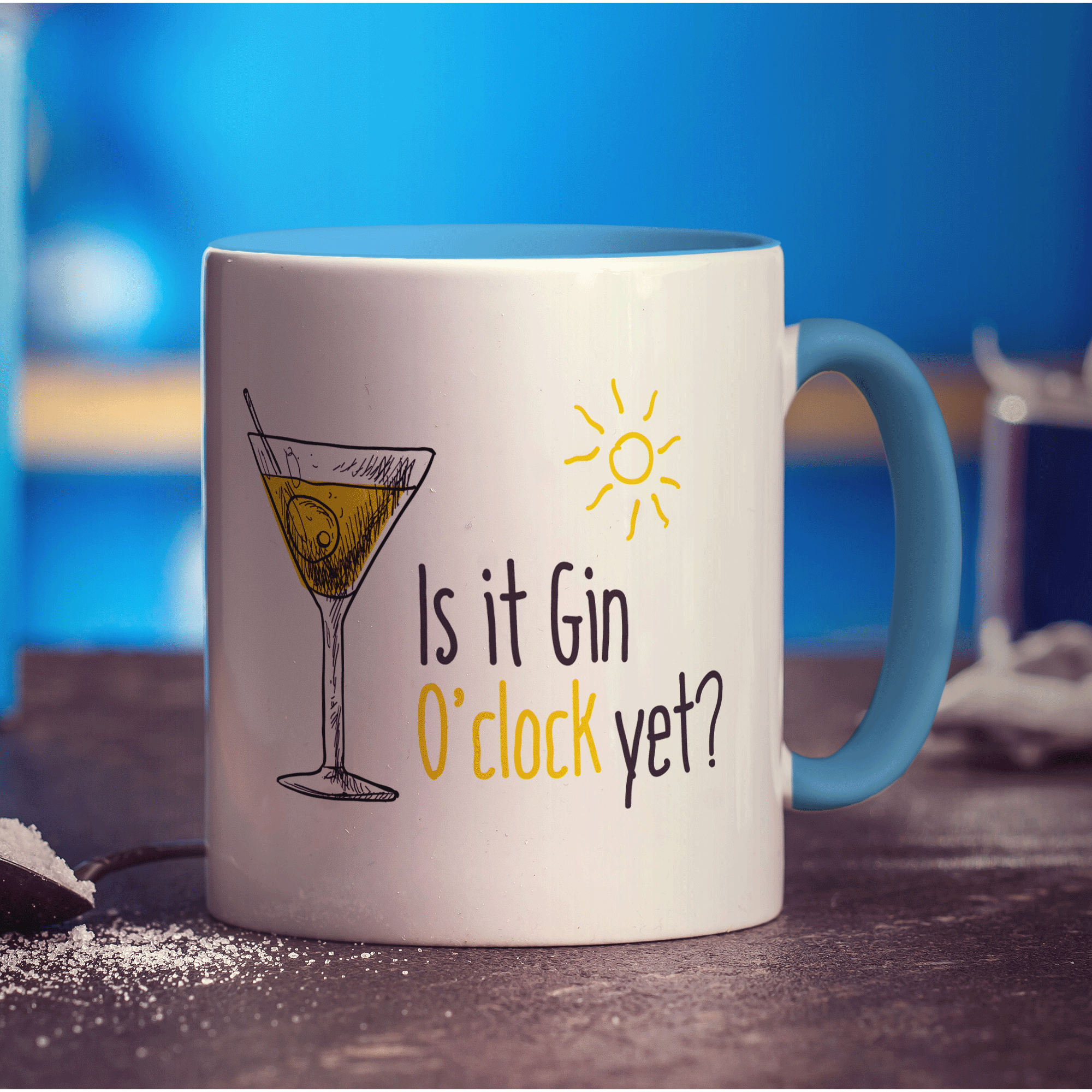 Is It Gin O'Clock Mug - Standard 330ml (11oz) / Blue