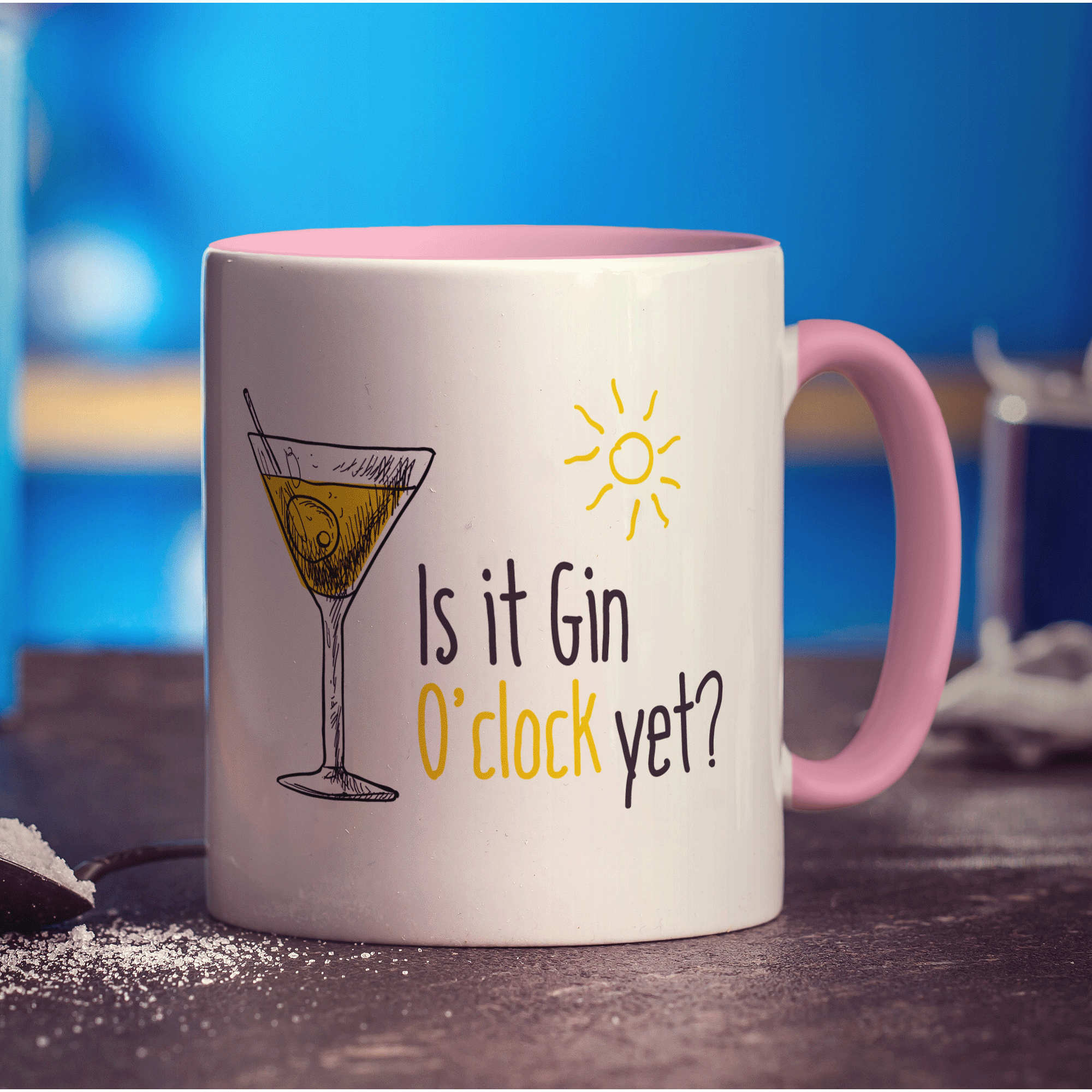 Is It Gin O'Clock Mug - Standard 330ml (11oz) / Pink