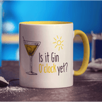 Is It Gin O'Clock Mug - Standard 330ml (11oz) / Yellow