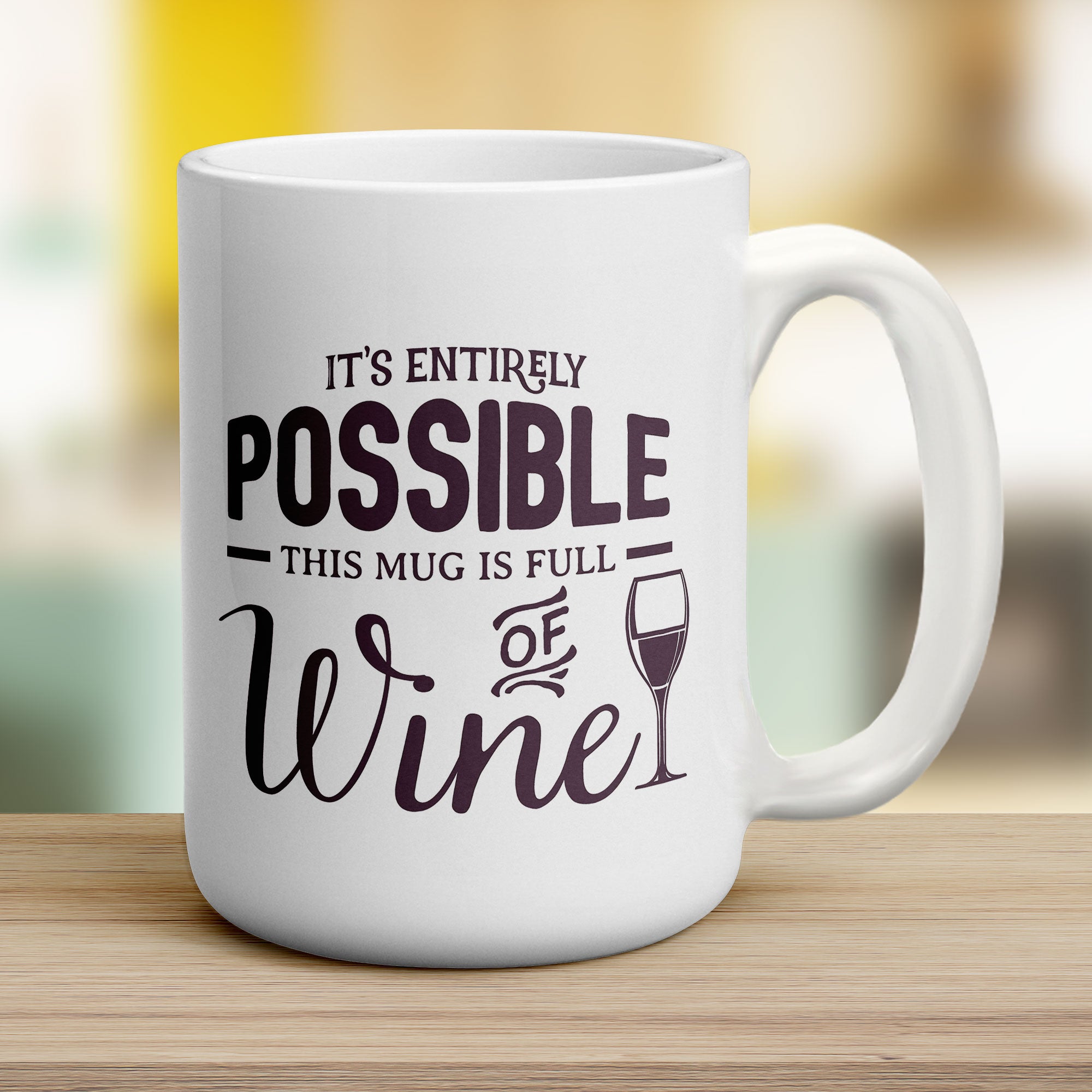 This Mug is full of Wine - Jumbo 440ml (15oz) / White