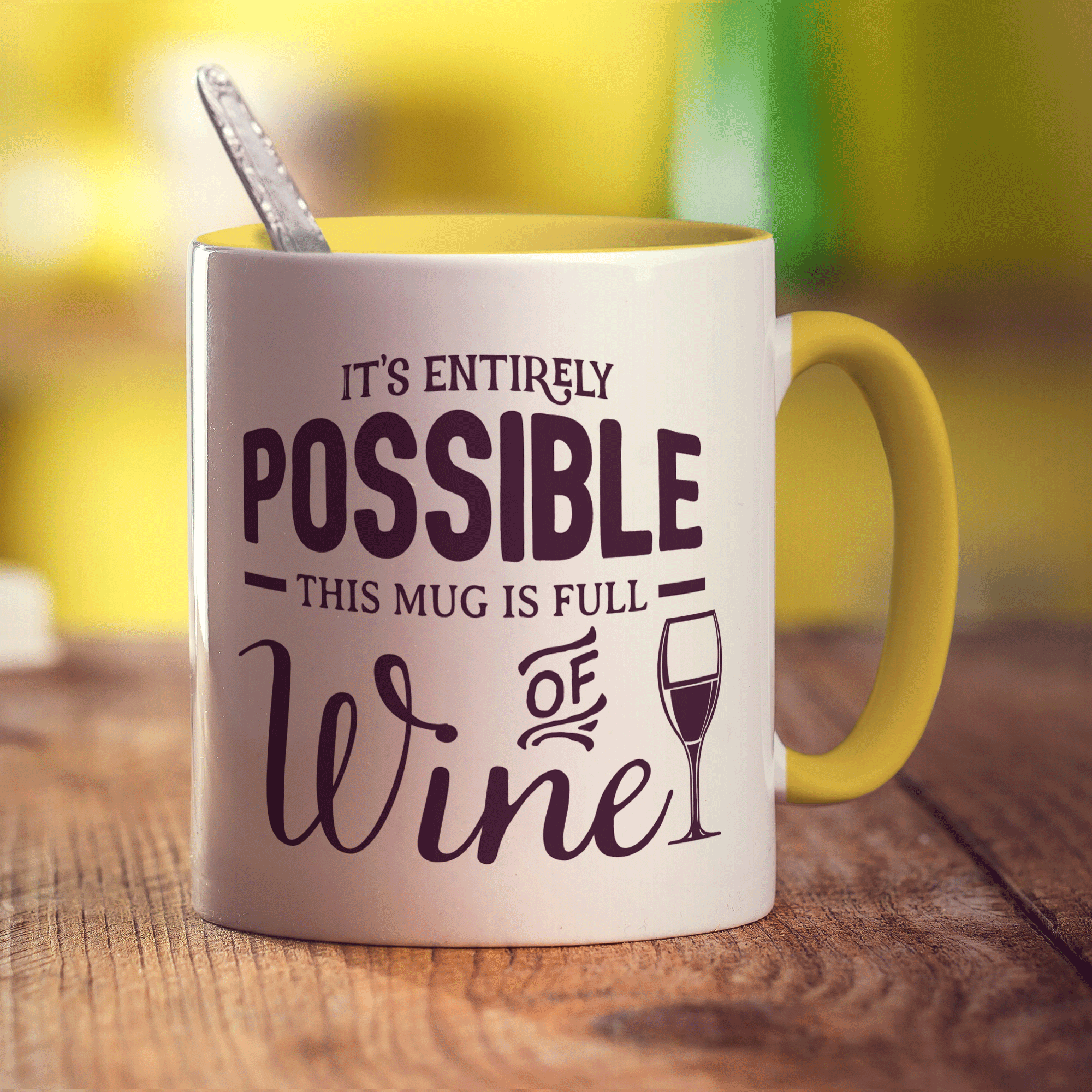 This Mug is full of Wine - Standard 330ml (11oz) / Yellow