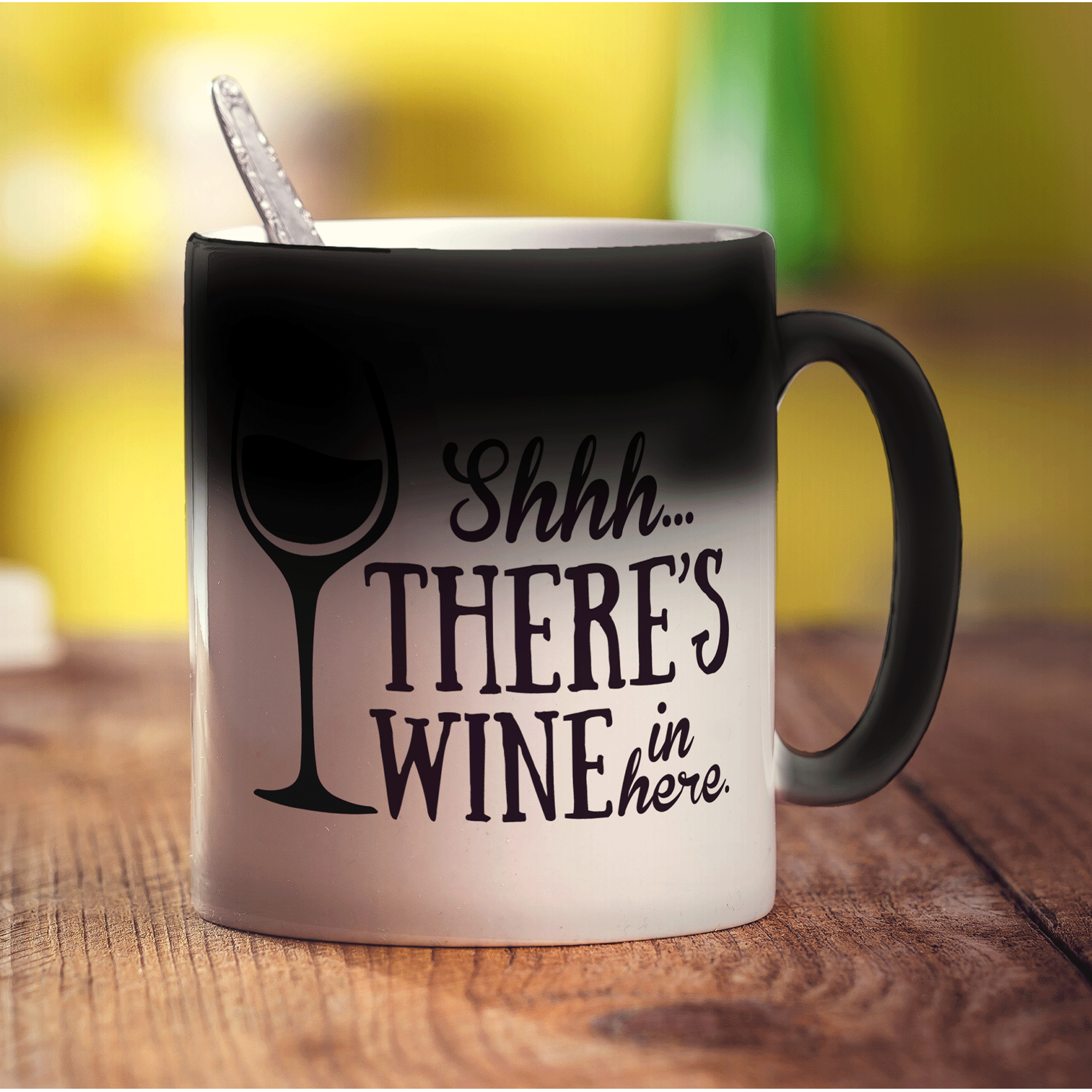 Shh There's Wine In Here Mug - Standard 330ml (11oz) / Magic Mug