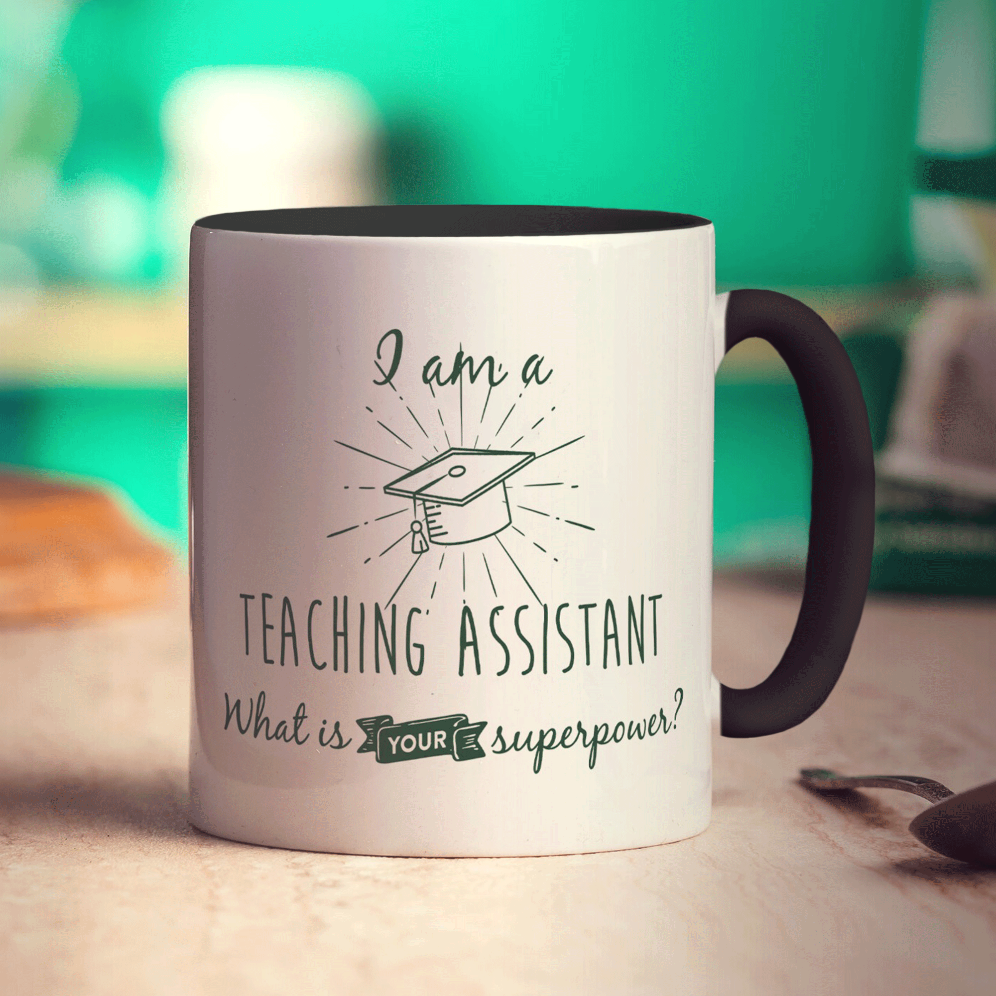 I'm a Teaching Assistant! What is your Superpower? - Standard 330ml (11oz) / Black