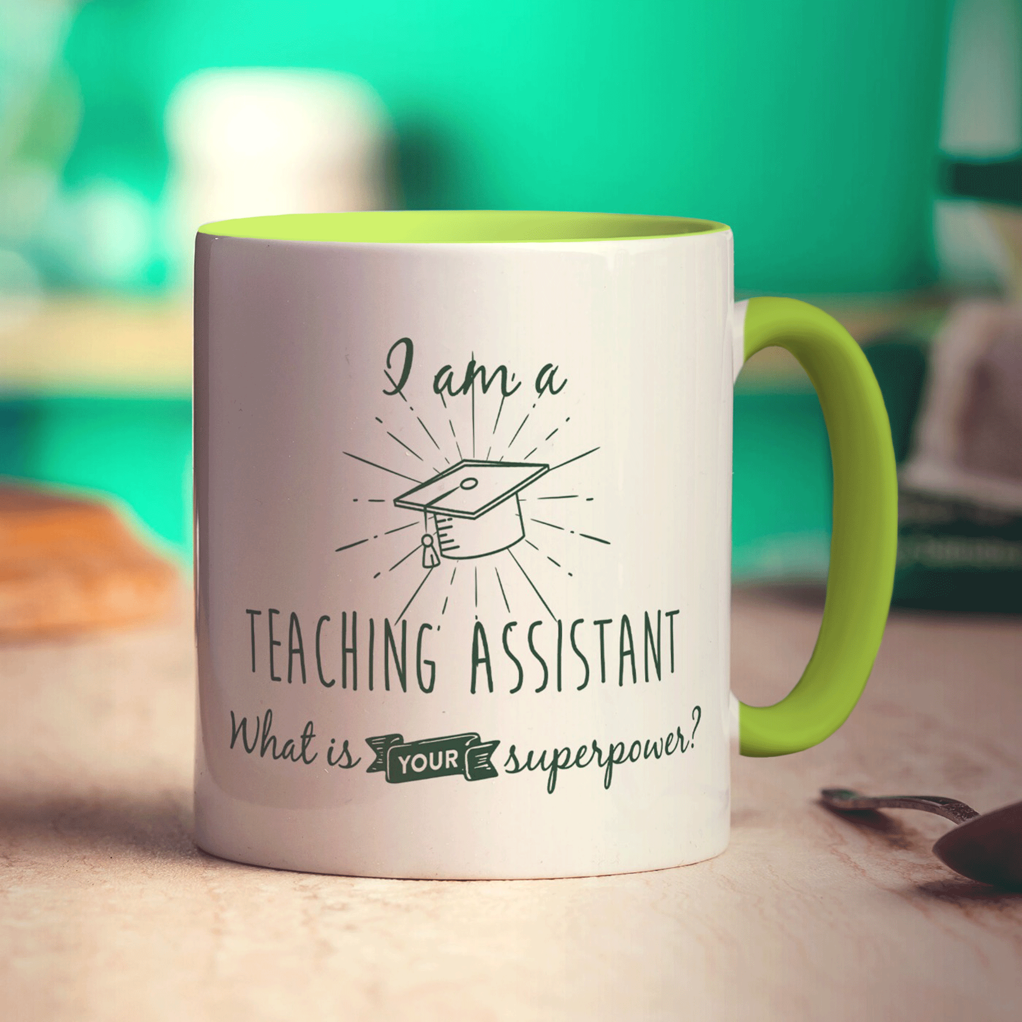 I'm a Teaching Assistant! What is your Superpower? - Standard 330ml (11oz) / Green