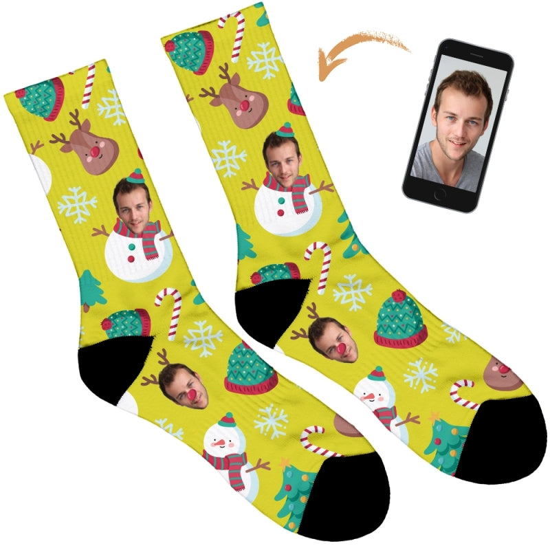 Snowman Personalised Christmas Socks