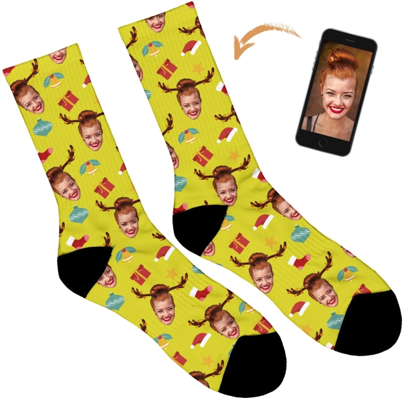 Reindeer Personalised Christmas Socks