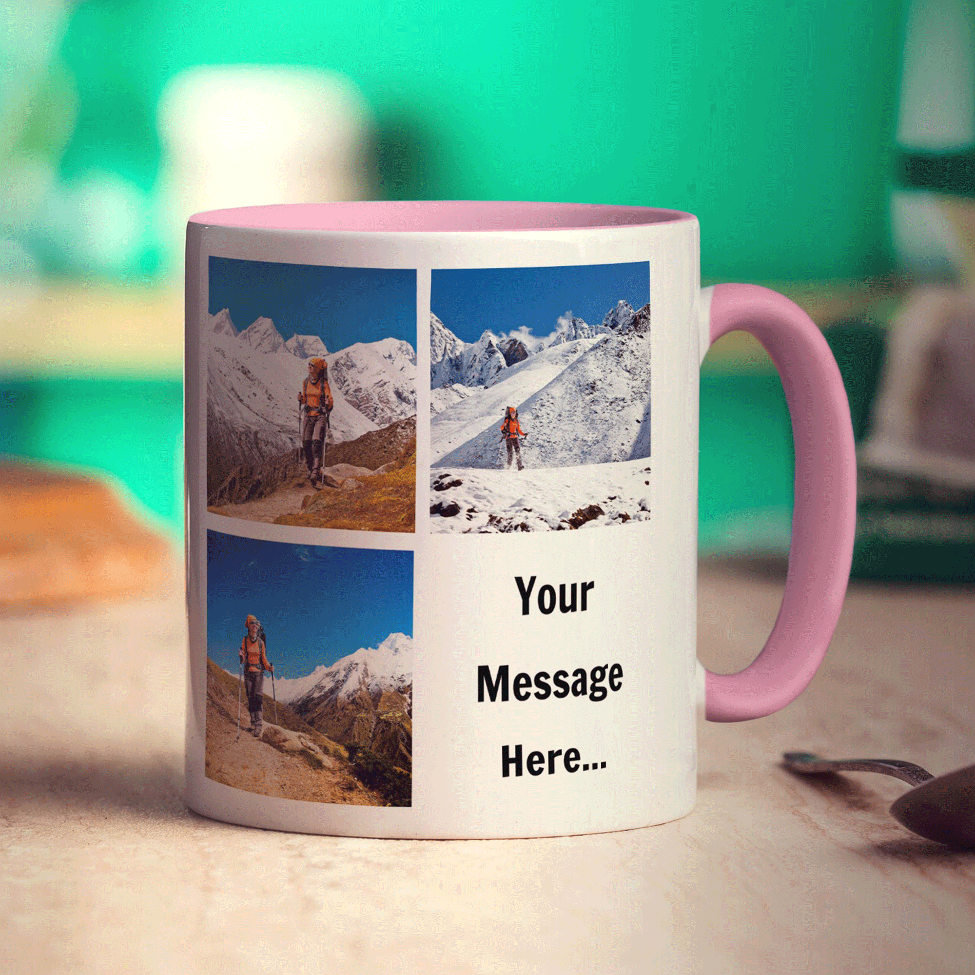 3 Photo and Message Collage Mug