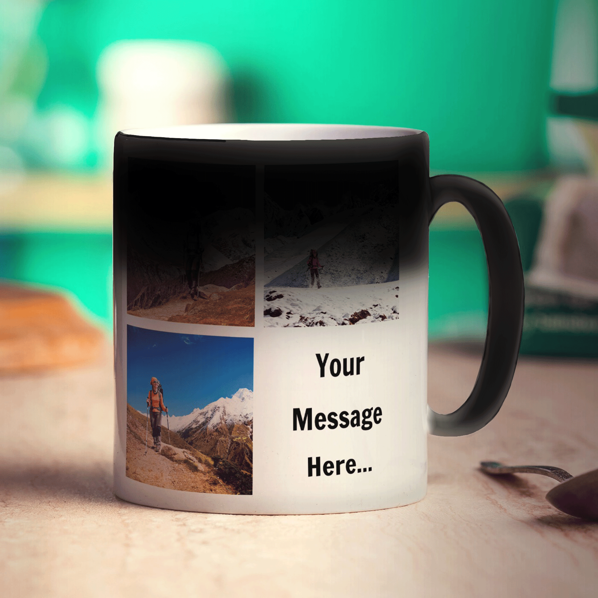 3 Photo and Message Collage Mug