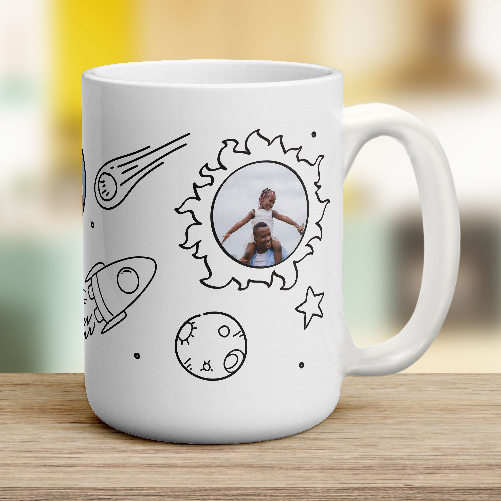 3 Photo Space Doodle Mug